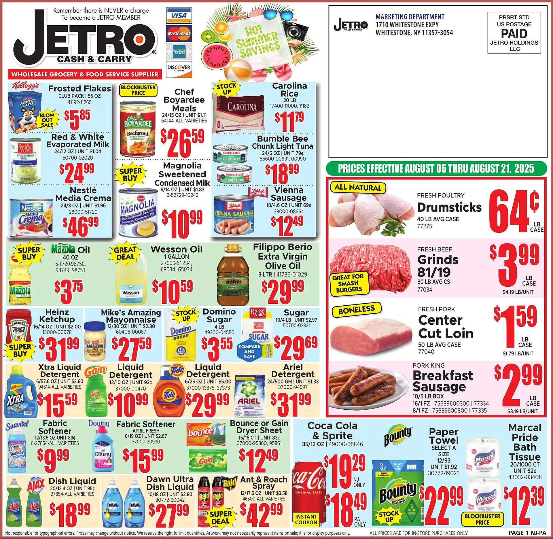 Weekly ad Jetro Weekly Ad from August 6 to August 21 2025 - Page 1