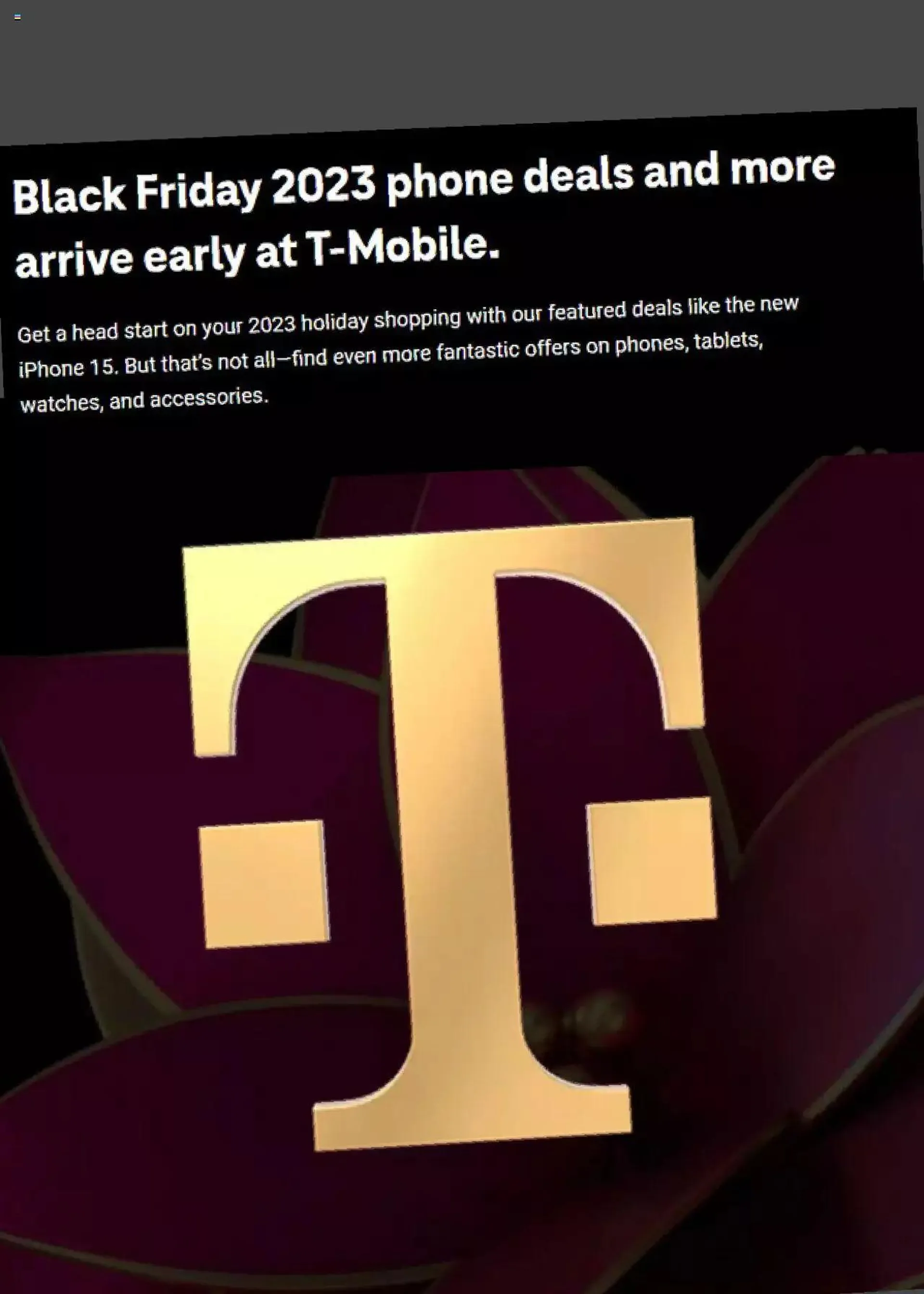 T-mobile - Black Friday notification - 0