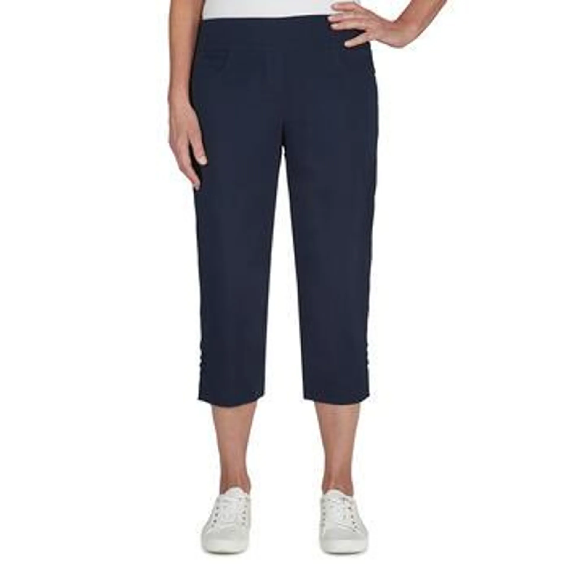 Petite Hearts of Palm Essentials Pull On Solar Tech Crop Capris