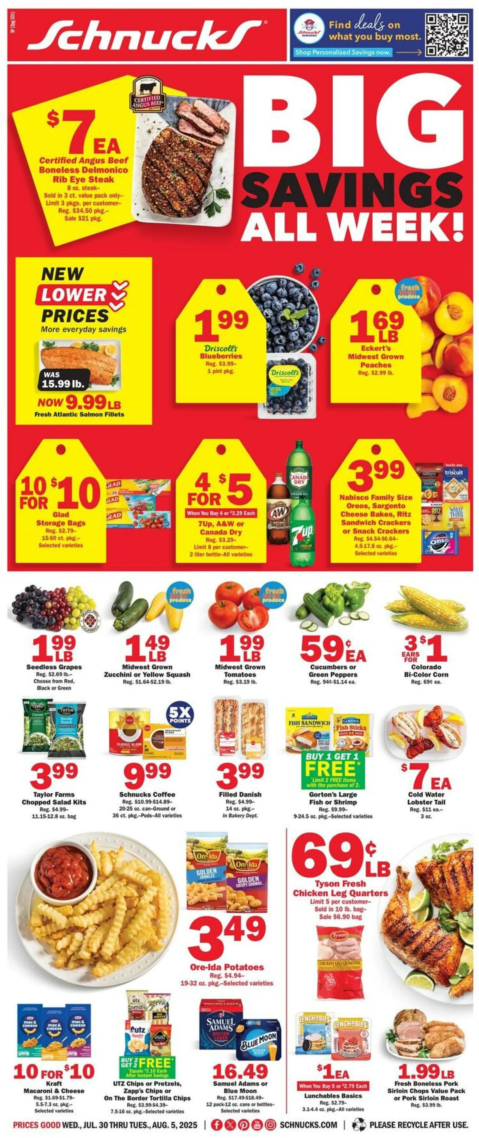 Weekly ad Schnucks Current weekly ad from July 30 to August 5 2025 - Page 1