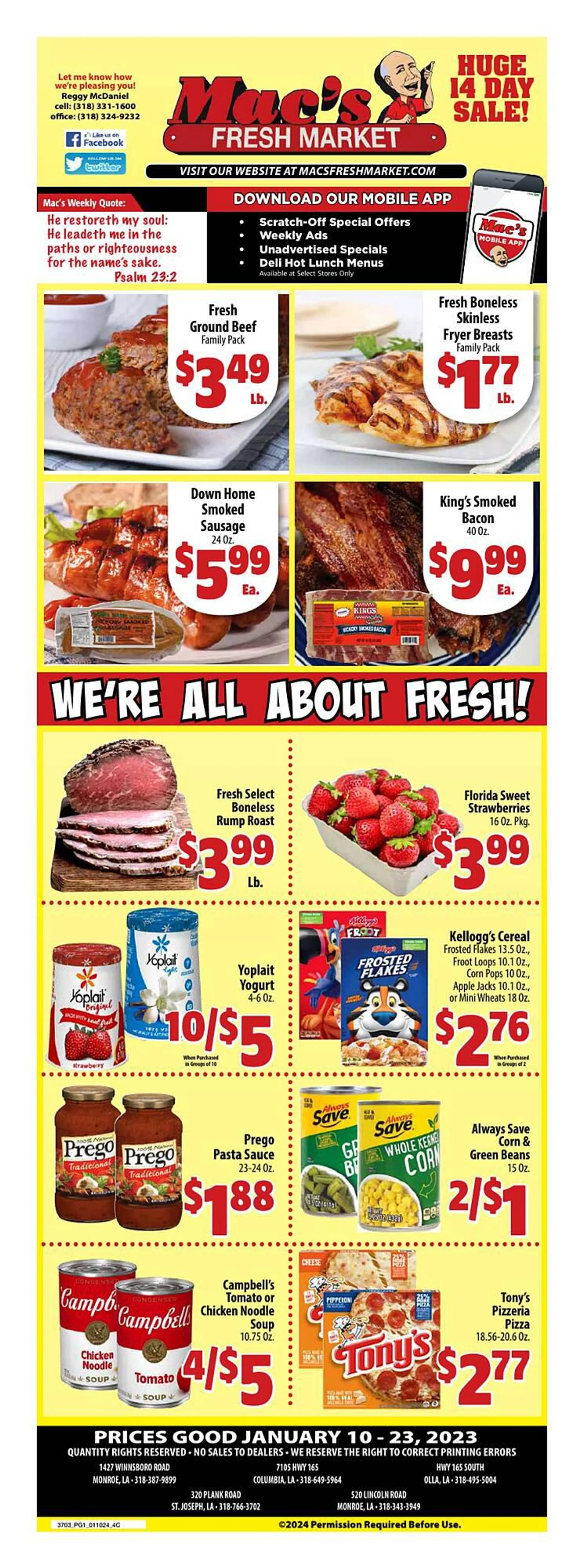 Weekly ad Mac's Market Weekly Ad from January 10 to January 23 2024 - Page 