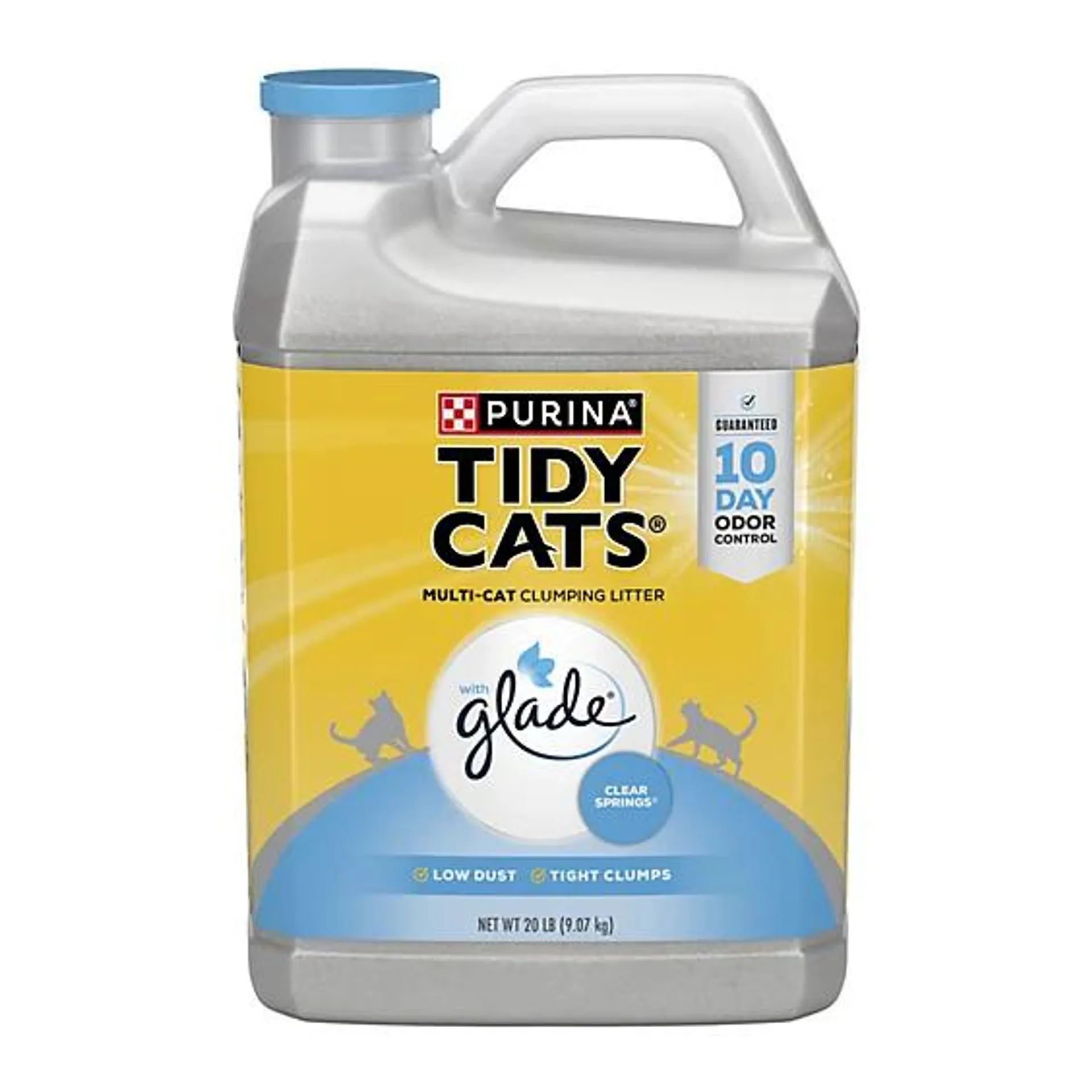 Purina Tidy Cats Cat Litter Clumping For Multiple Cats With Glade Clear Springs Jug - 20 Lb