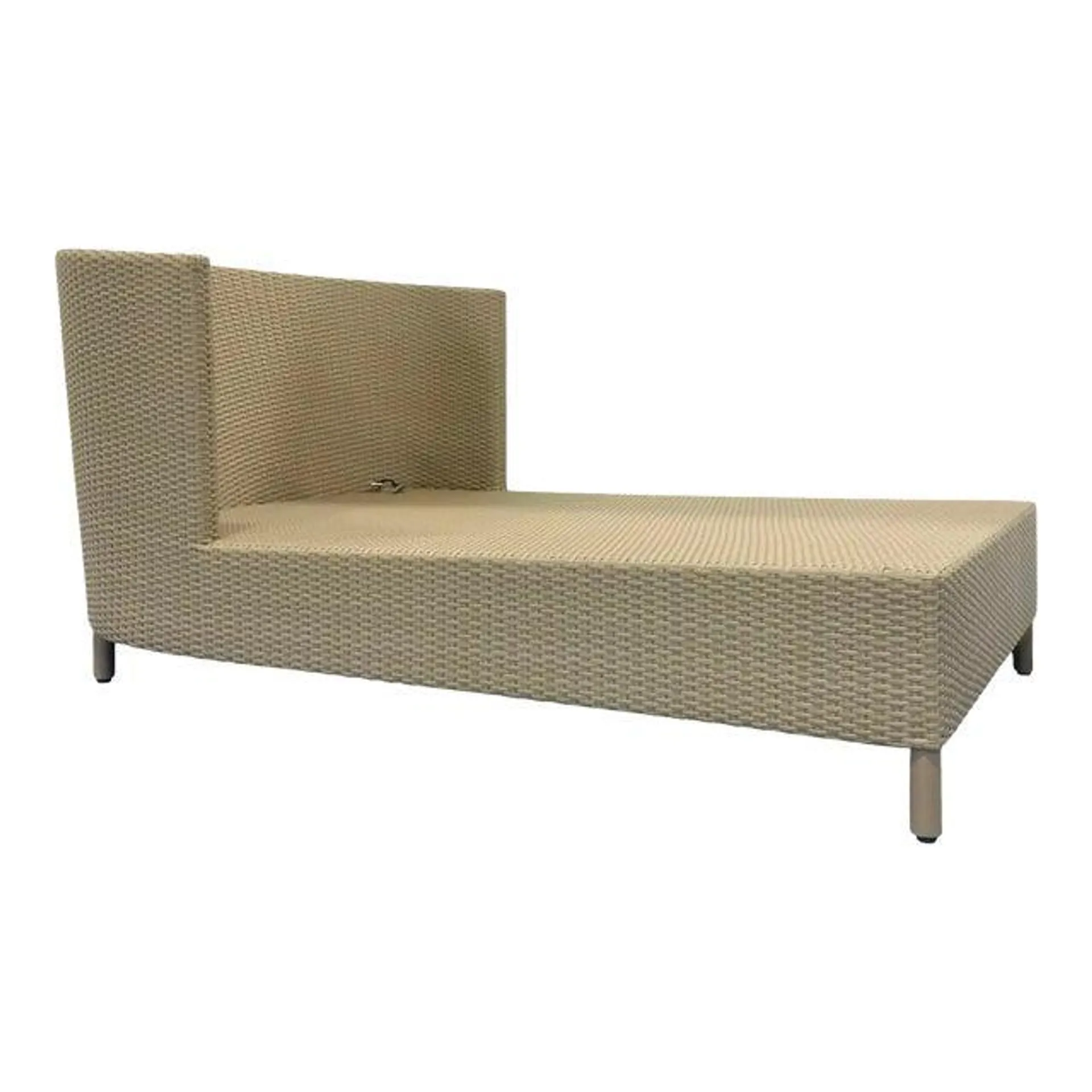 Barbara Barry for Baker / McGuire Gray Woven Resin Outdoor Chaise