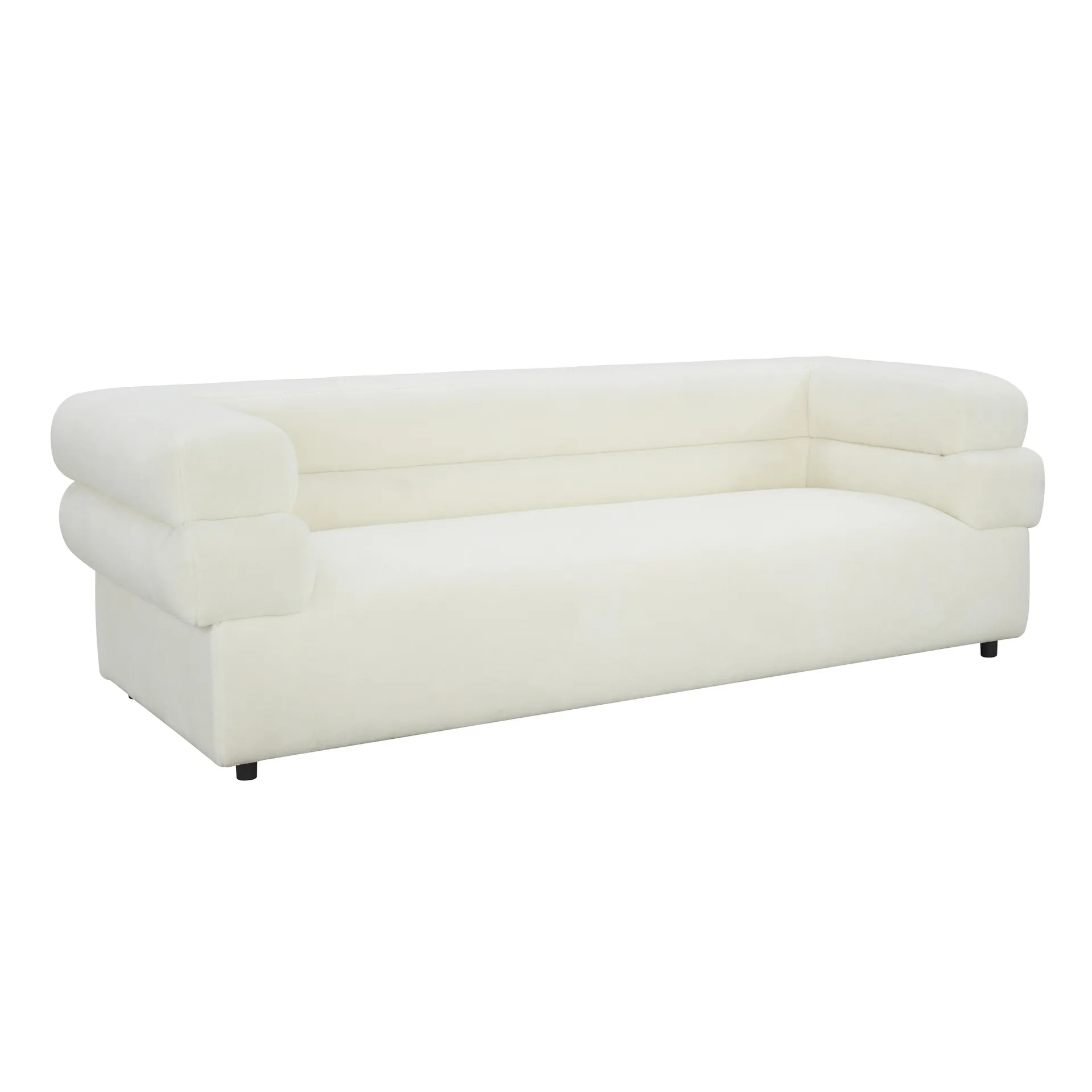 Elsa Cream Vegan Shearling Sofa