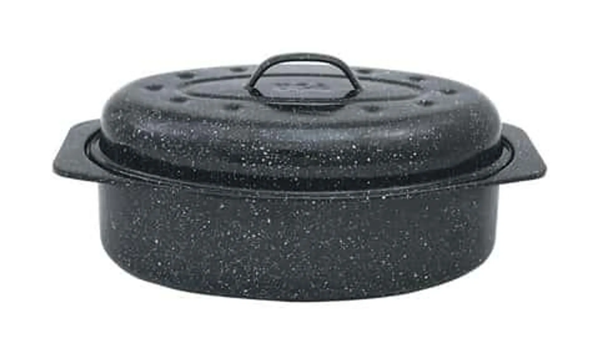 Granite Ware Porcelain Enamel Covered Roaster 7 lb Black