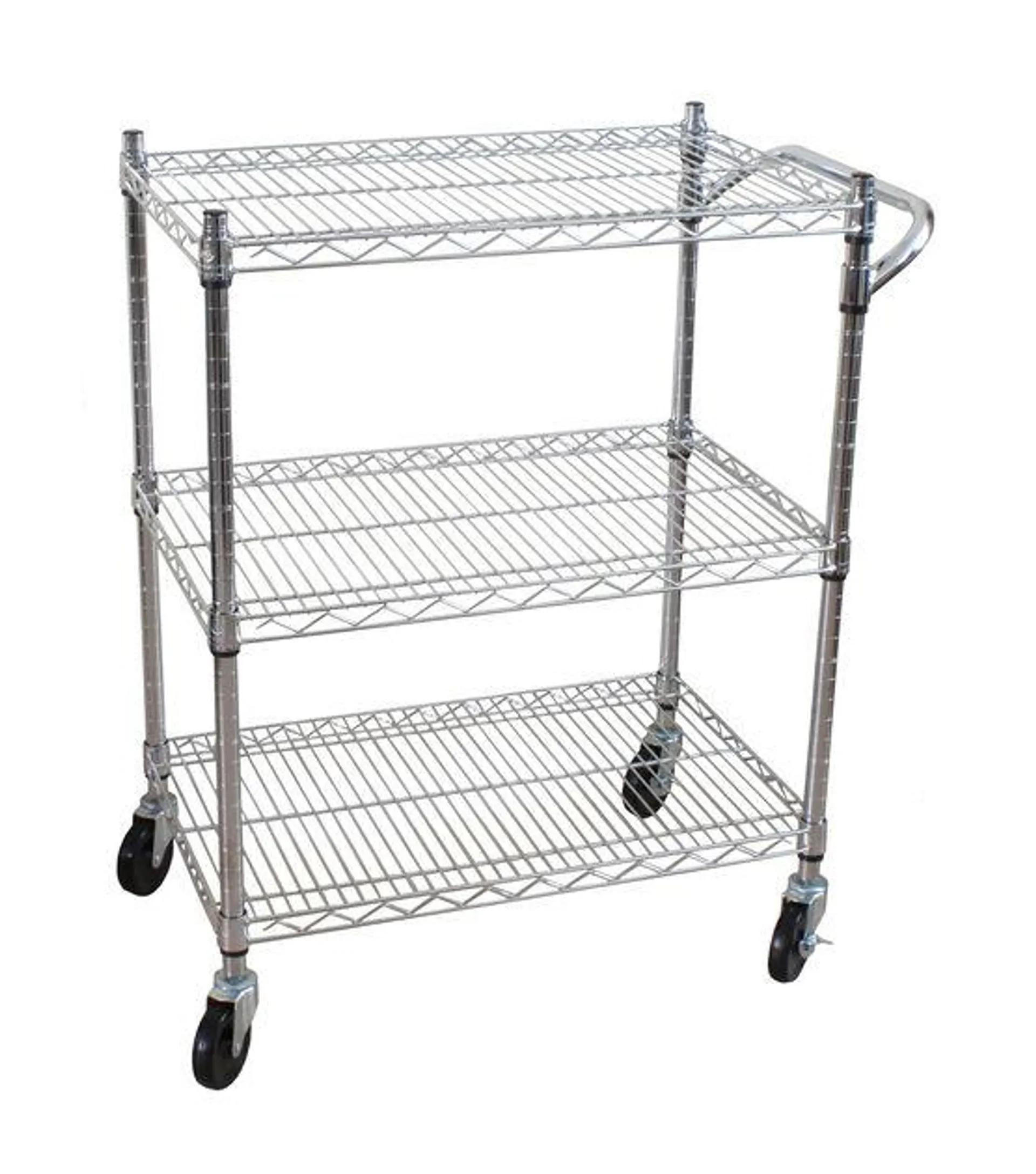 Oceanstar 400lbs Silver 3 Tier Heavy Duty All Purpose Utility Cart