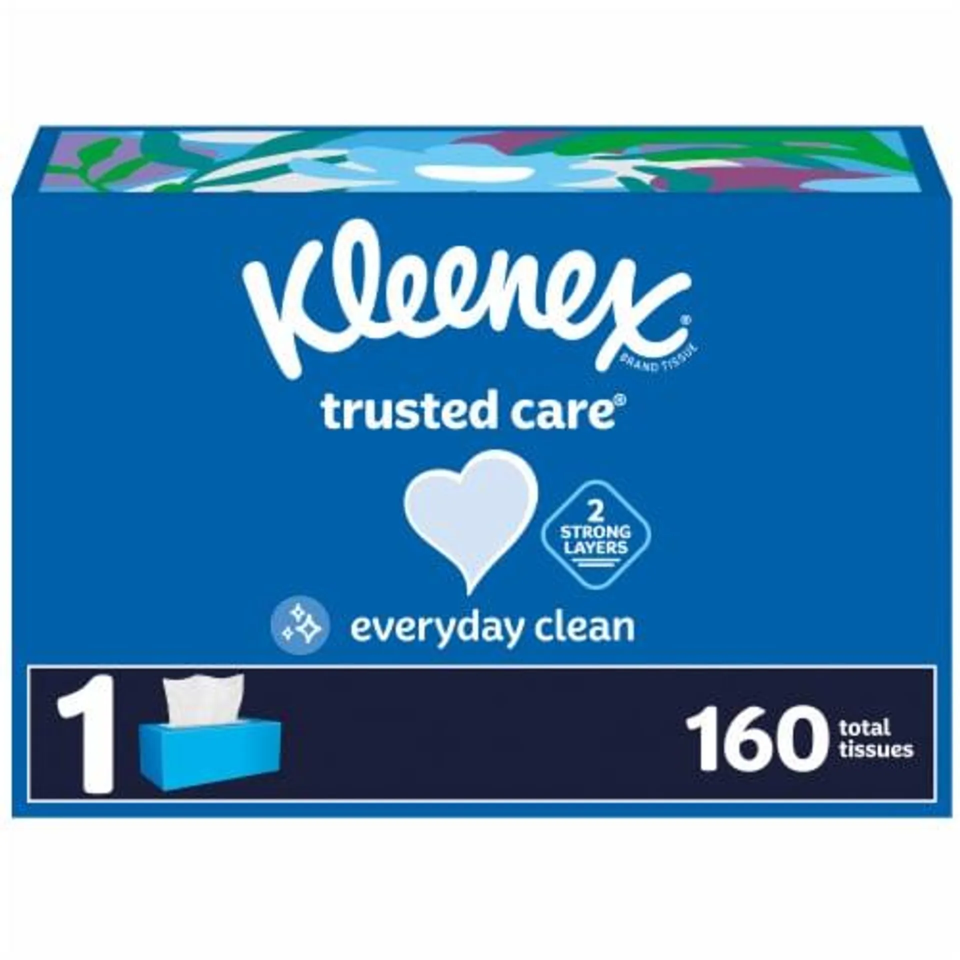 Kleenex Trusted Care Facial Tissues Flat Box