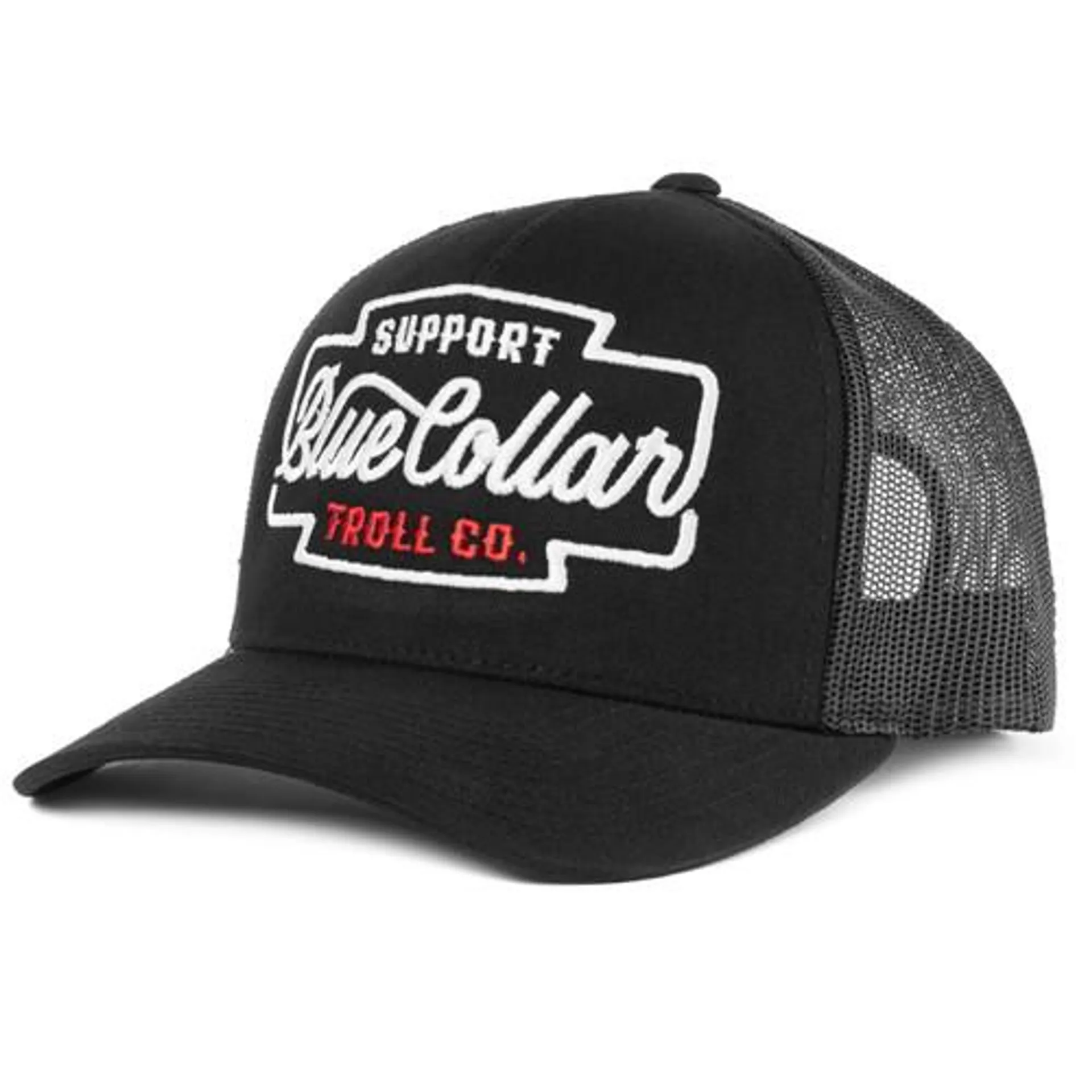 Troll Co. Mens Black Smolder Curved Brim Hat