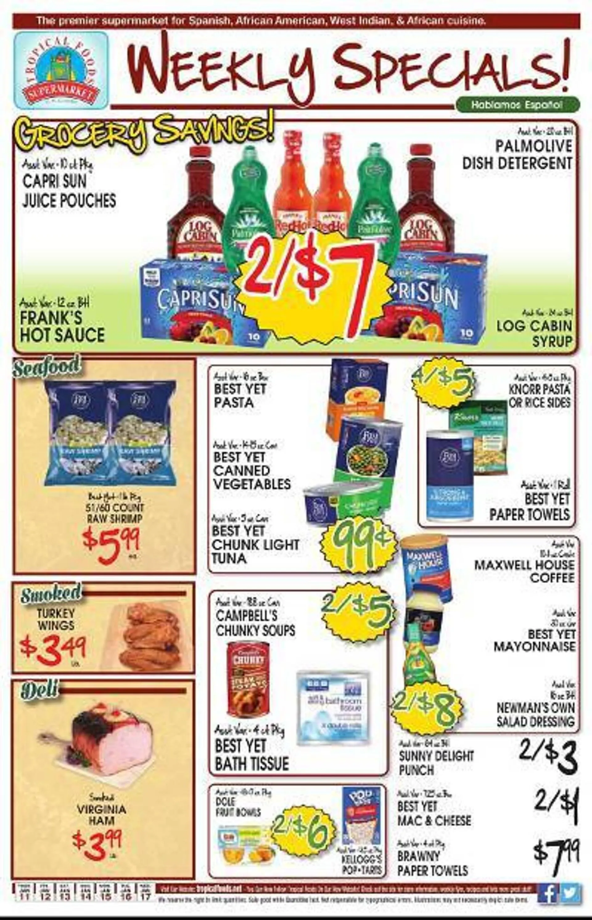Weekly ad Tropical Foods Supermarket Weekly Ad from January 11 to January 17 2024 - Page 