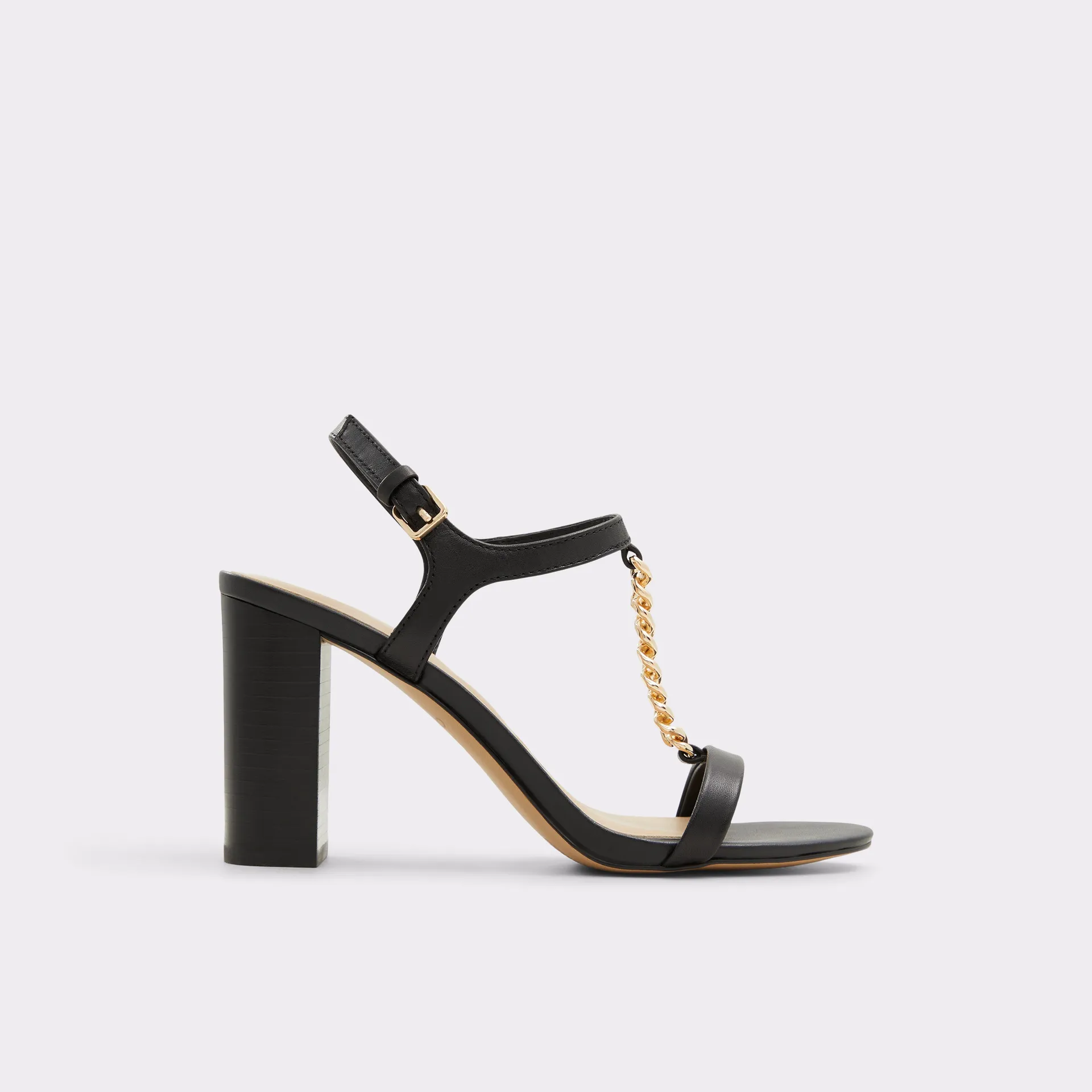 Black strappy sandal - Block heel