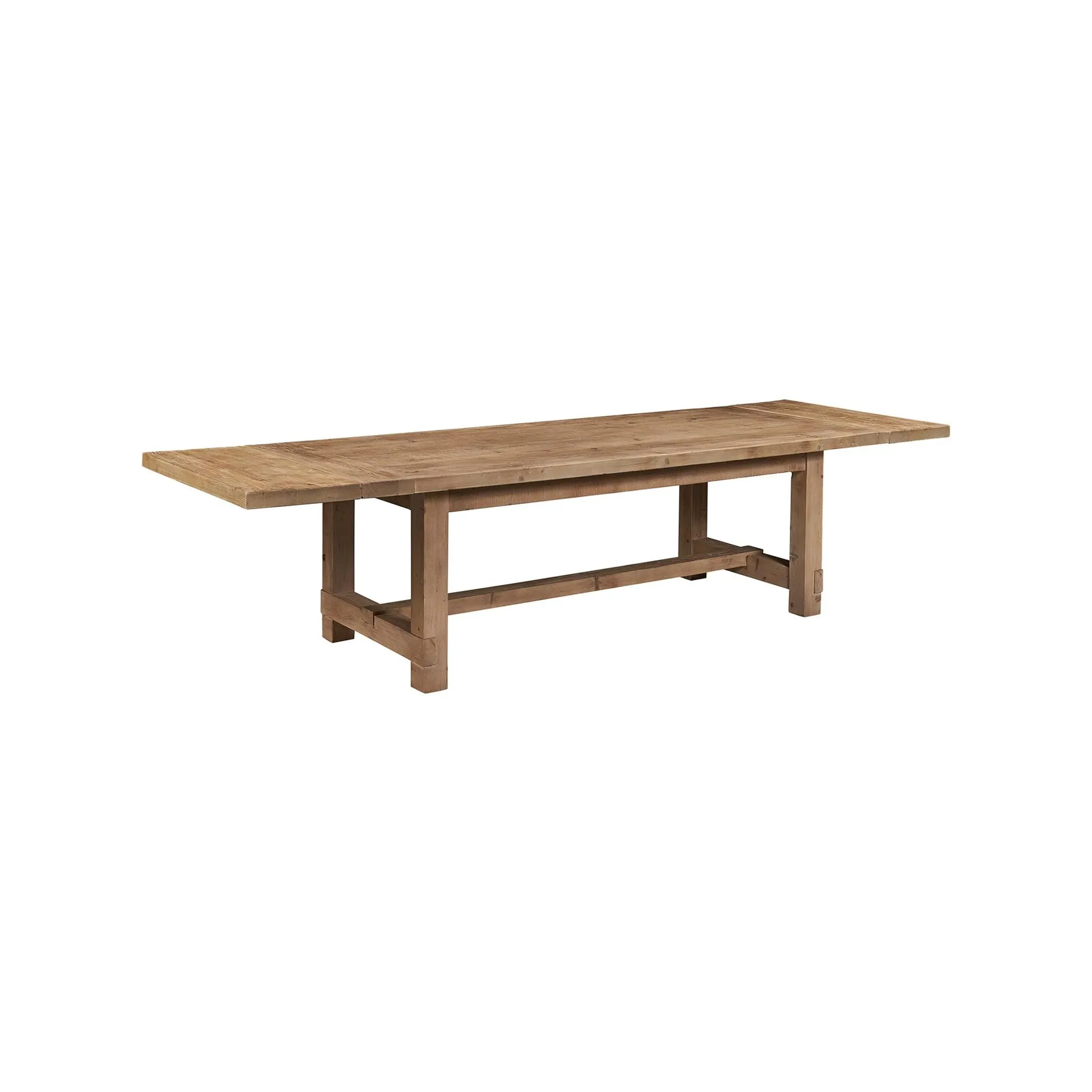 Gray Finish Rectangular Extension Pine Dining Table