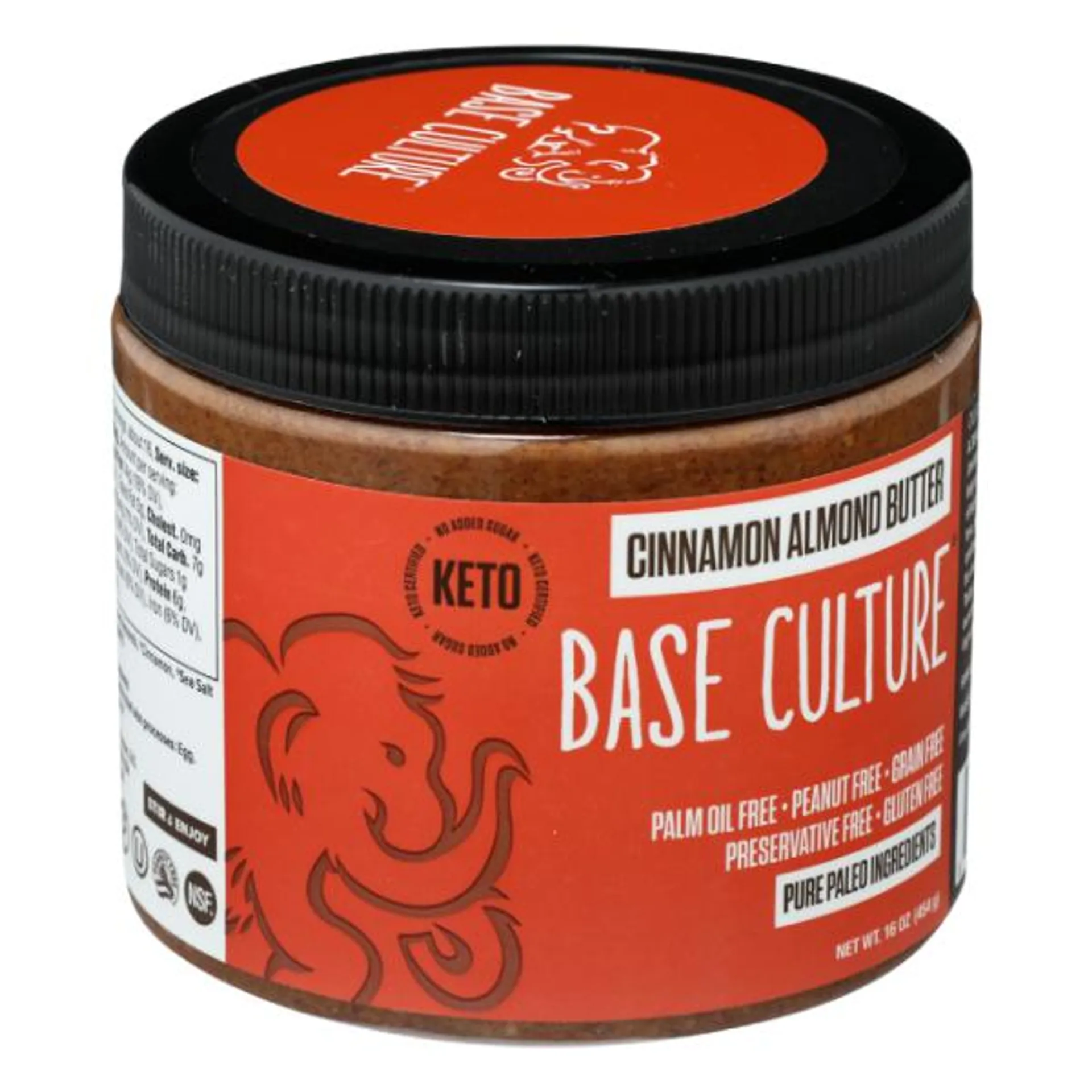 Base Culture Cinnamon Almond Butter - 16 Ounce