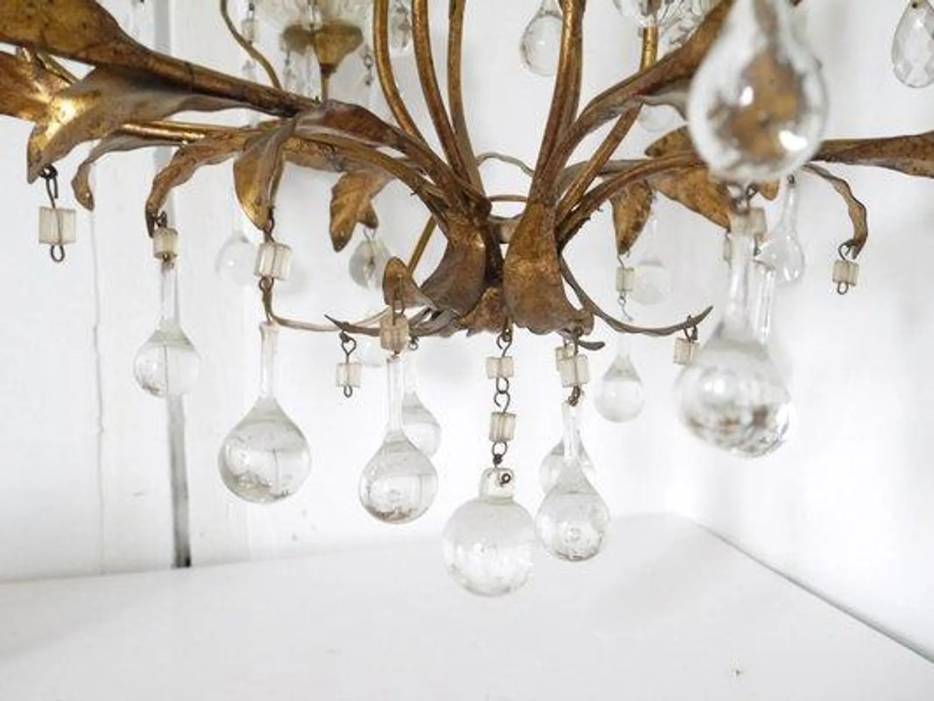 Italian Florentine Metal Tole Chandelier