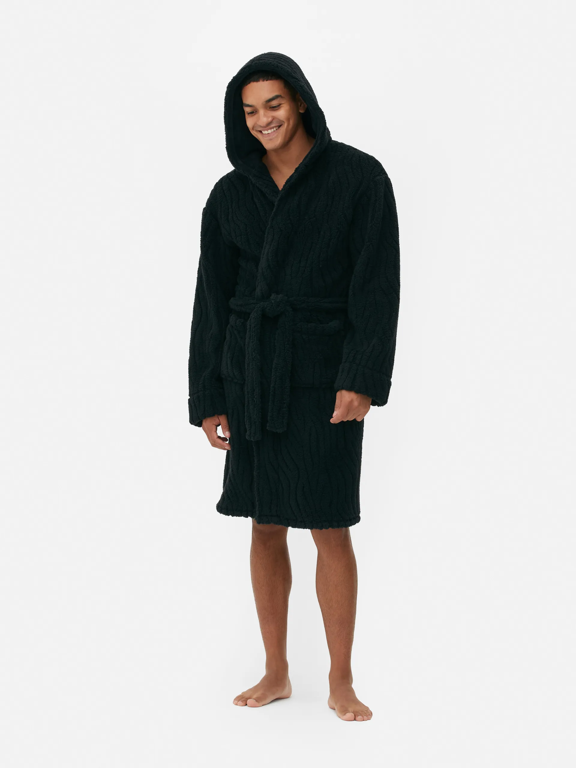 Textured Fleece Robe