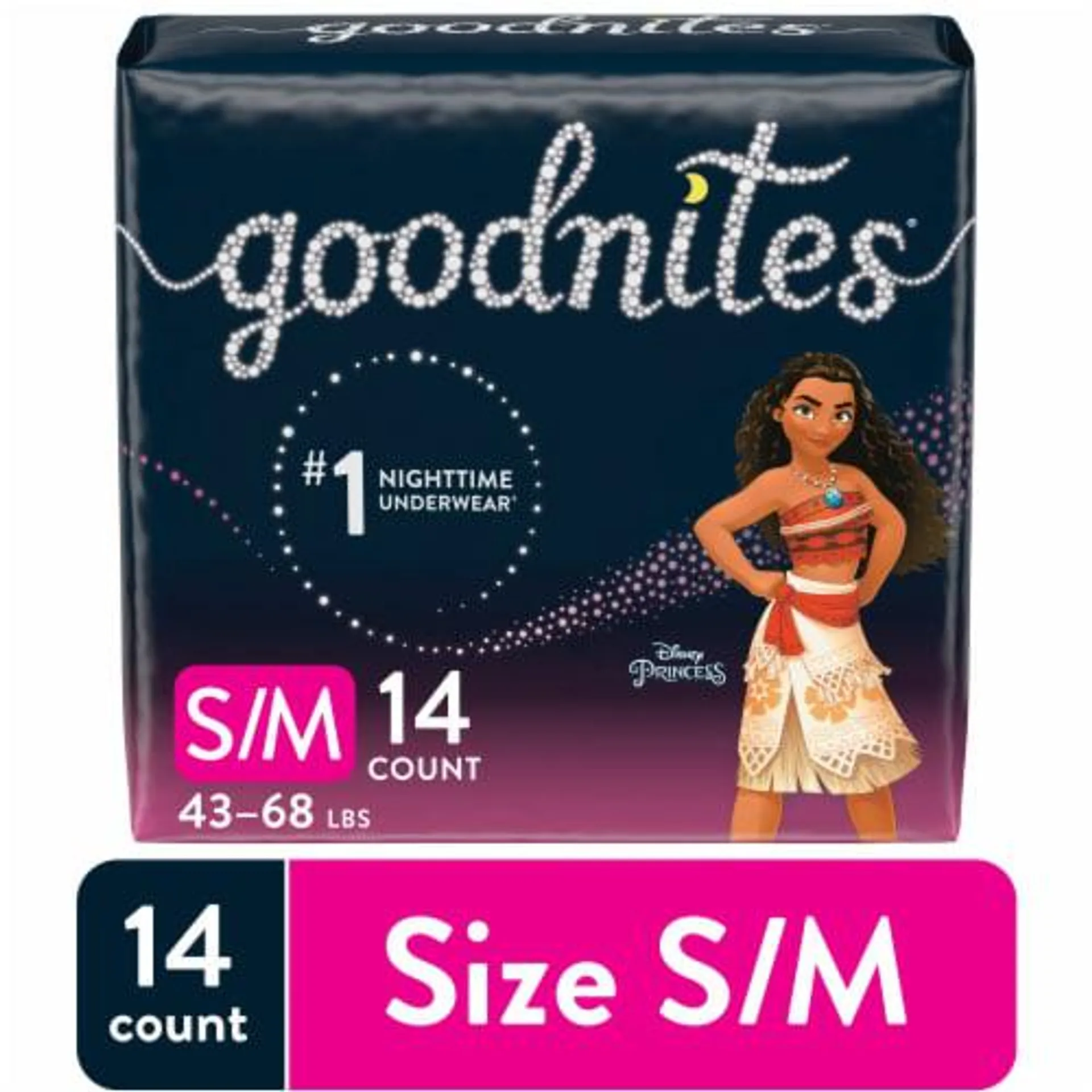 Goodnites Girls' Bedwetting Underwear S/M (43-68 lbs)