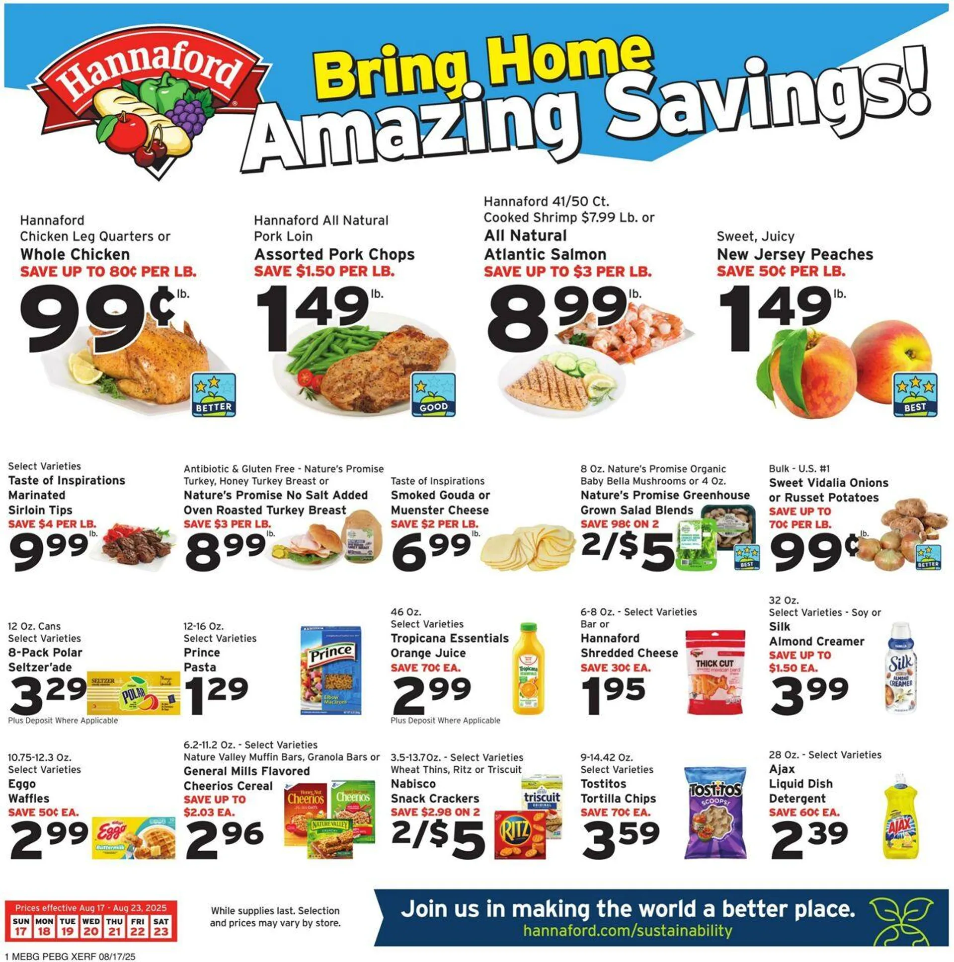 Weekly ad Hannaford Current weekly ad from August 17 to August 23 2025 - Page 1