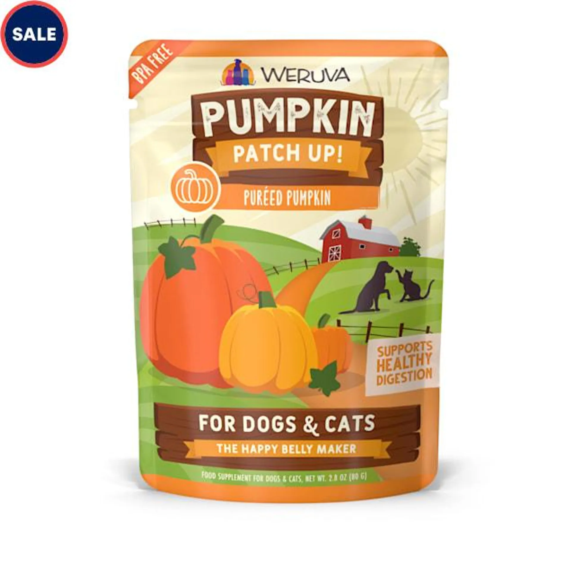 Pumpkin Patch Up! Pureed Pumpkin Food Supplement for Dogs and Cats, 2.8 oz., Case of 12