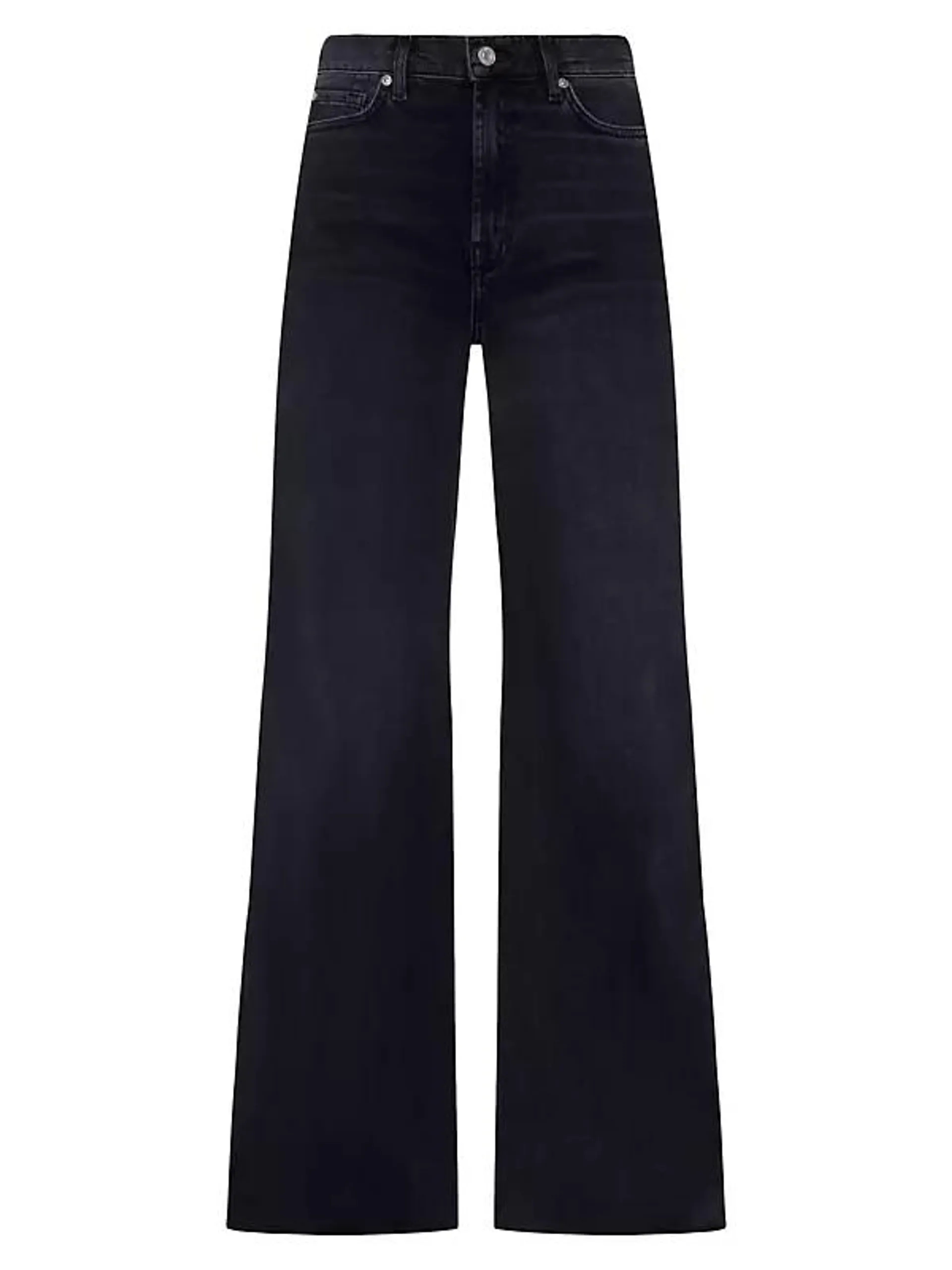 Lotta Mid-Rise Stretch Wide-Leg Jeans