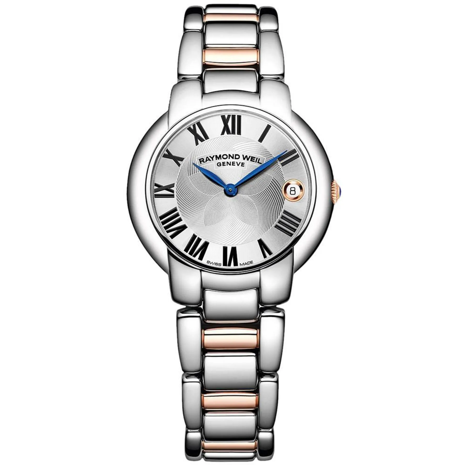 Raymond Weil Jasmine Two-Tone Stainless Steel Women's Watch Silver Dial Date 5235-S5-01659