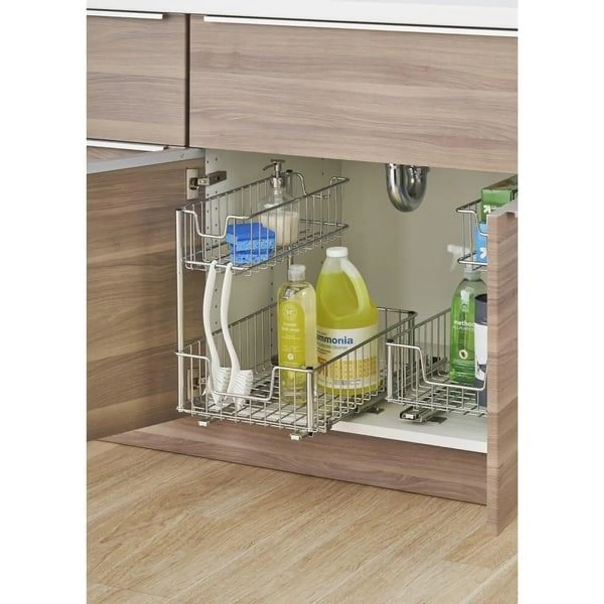 TRINITY Sliding Undersink Organizer, Chrome