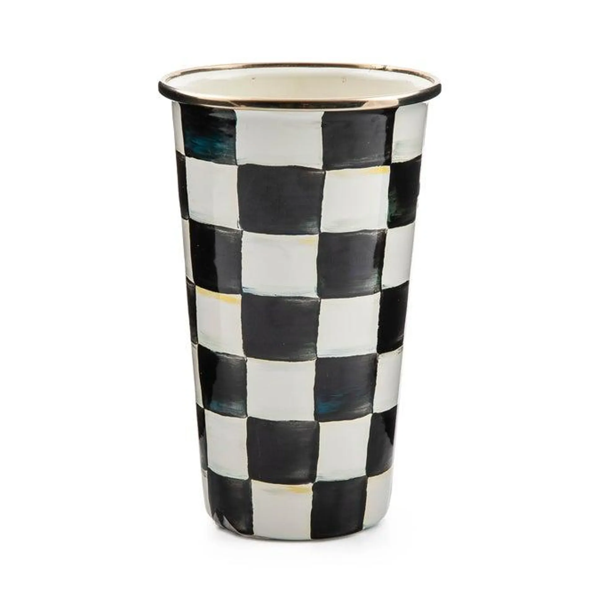 Check Enamel Tumbler