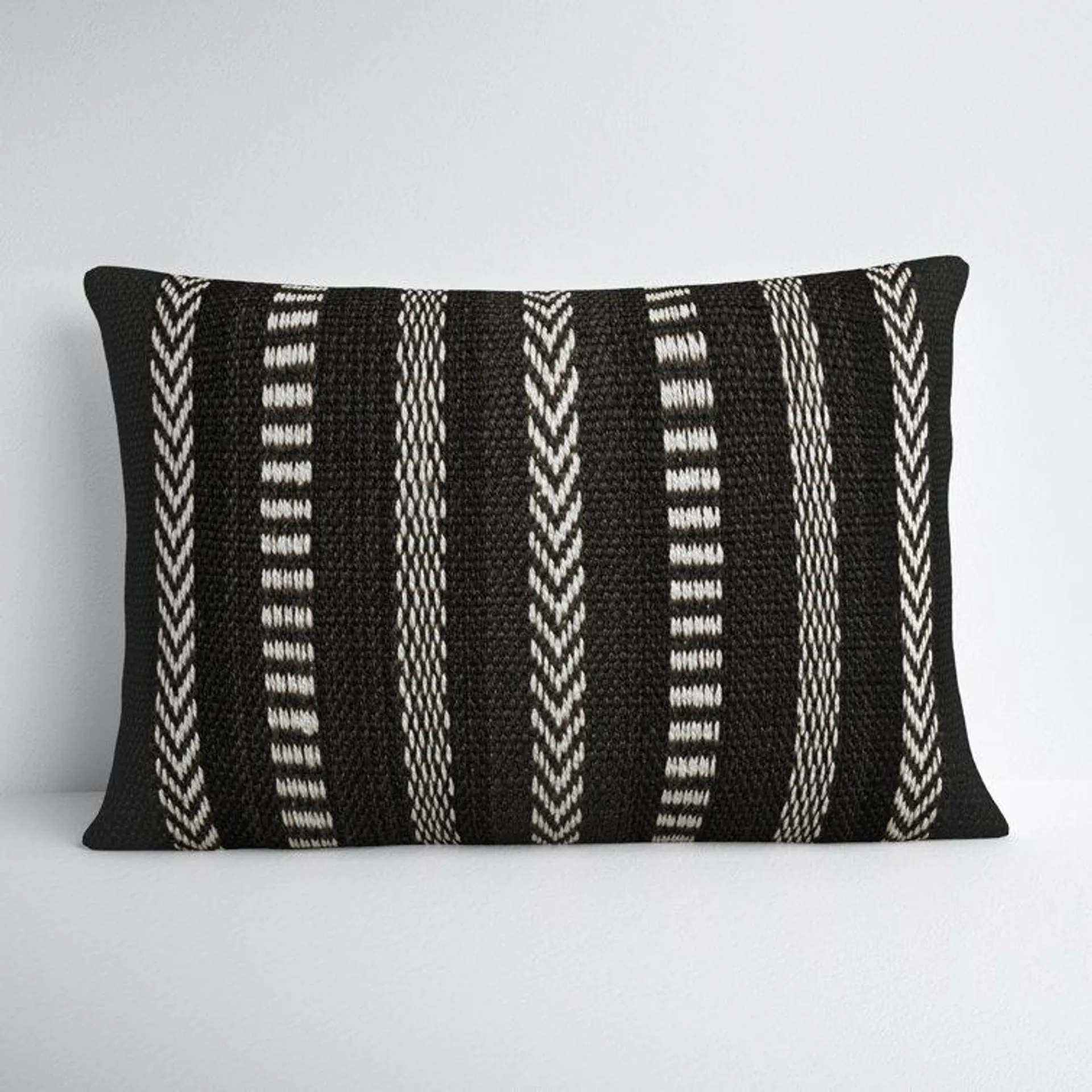 Positano Embroidered Polyester Indoor/Outdoor Lumbar Throw Pillow
