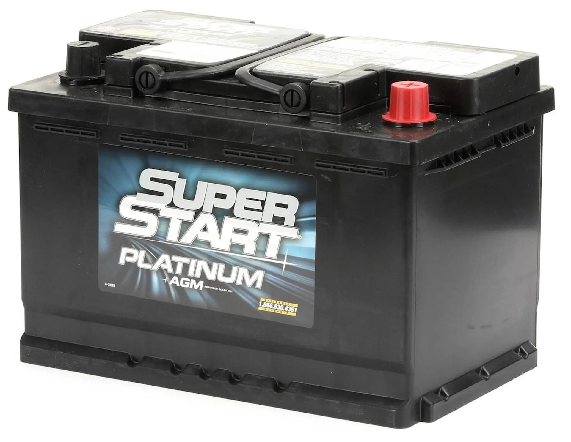 Super Start Platinum AGM Top Post Battery Group Size 48 H6 - 48PLT