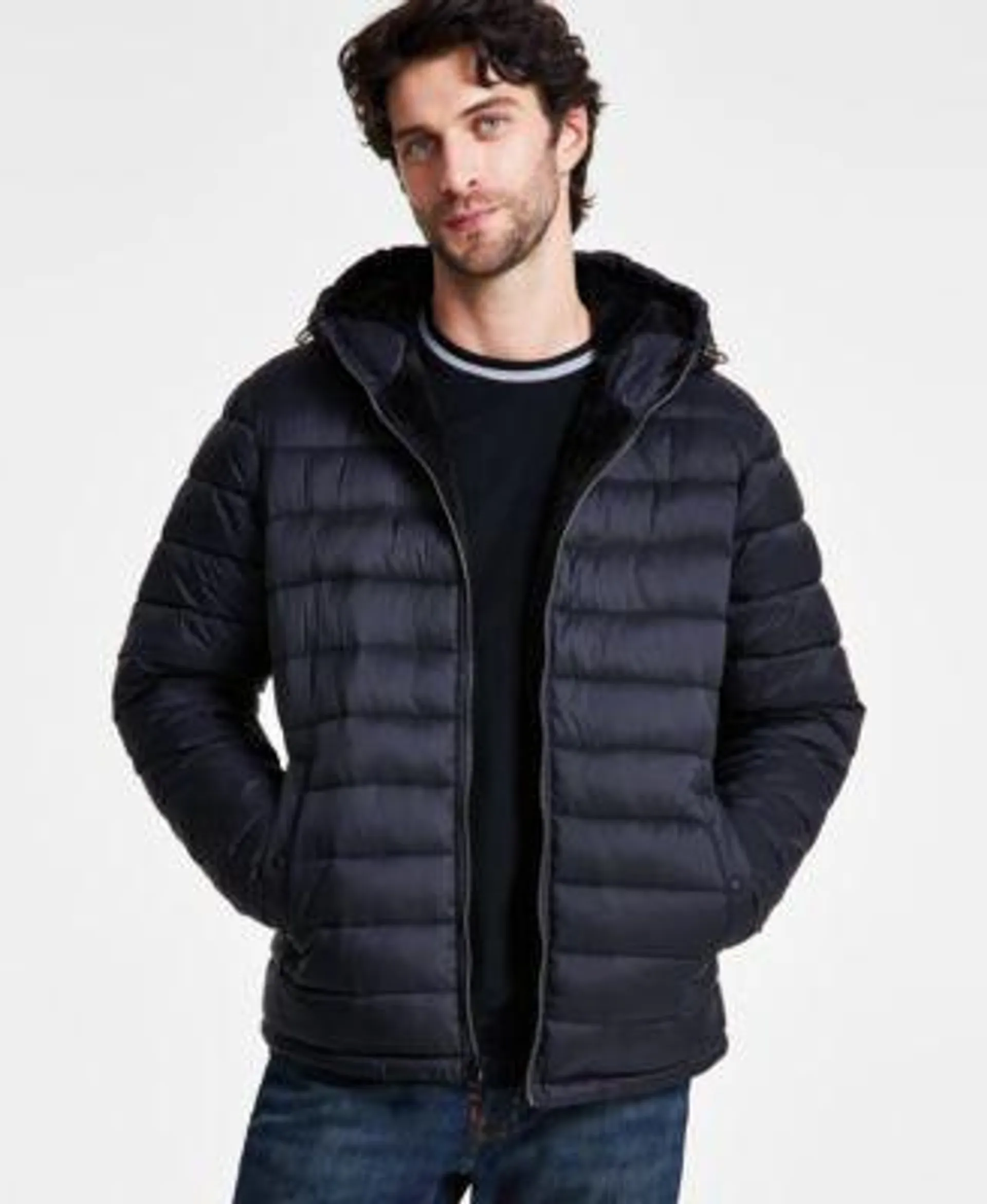 Men's Sherpa Lined Hooded Puffer Jacket