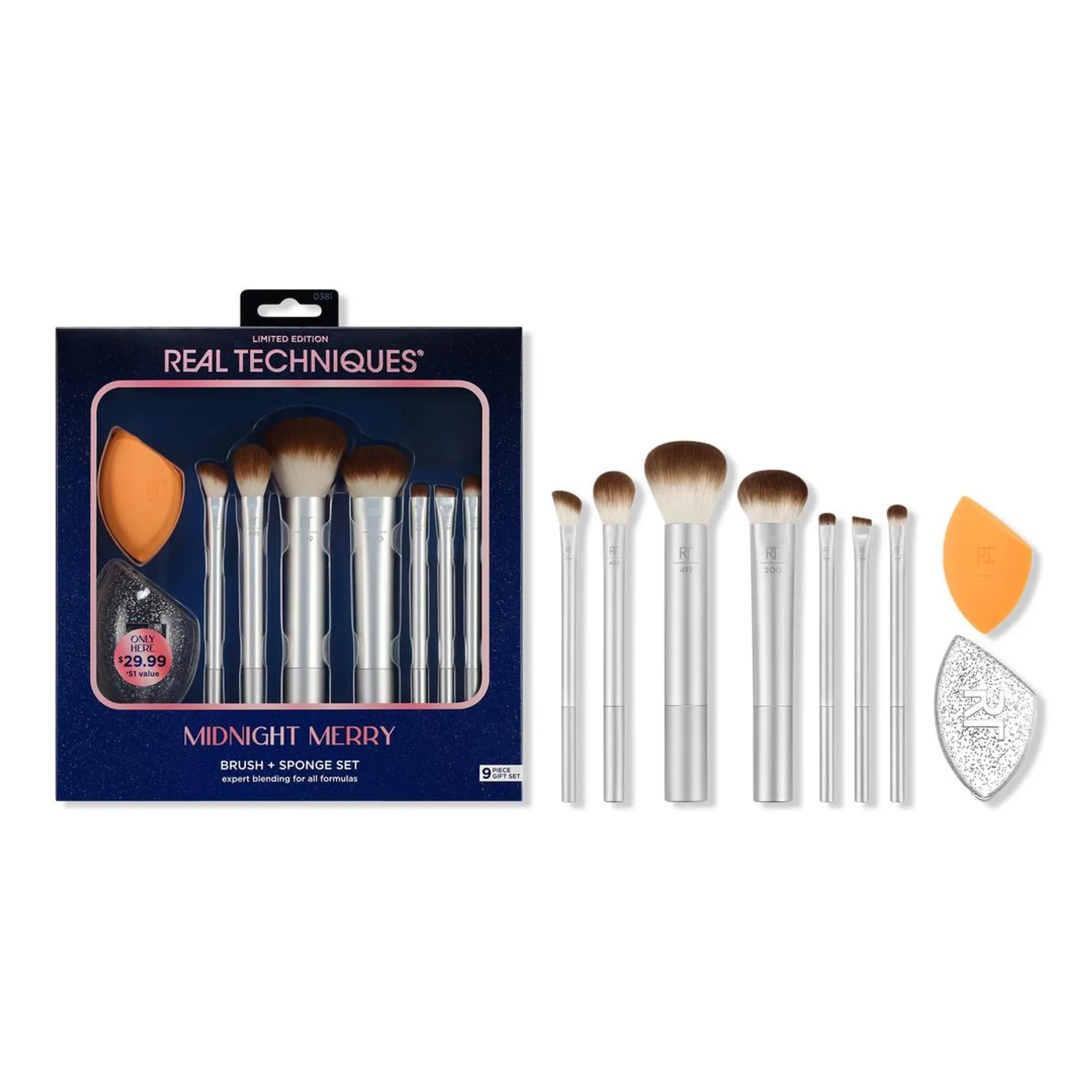 Midnight Merry Limited Edition Brush + Sponge Set