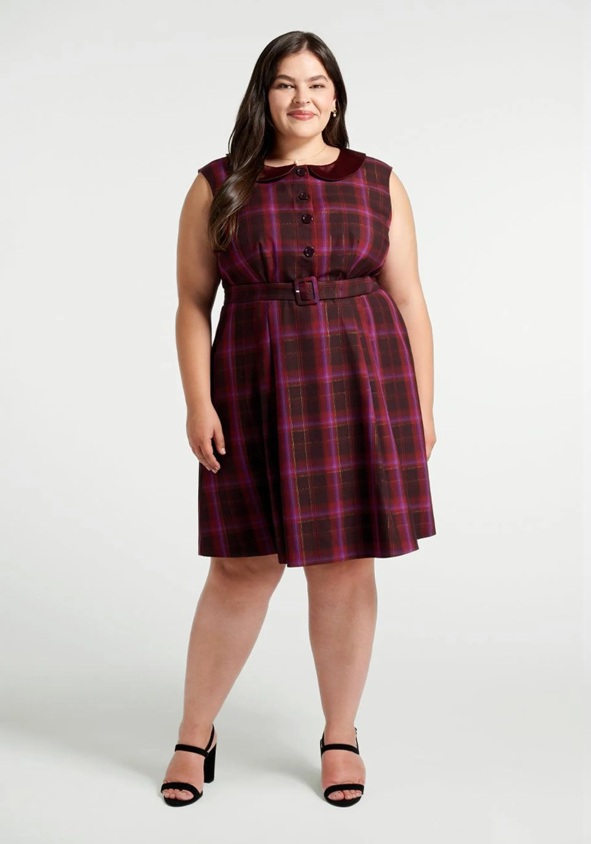 Swirly Twirly Sugar Plum Fit And Flare Dress