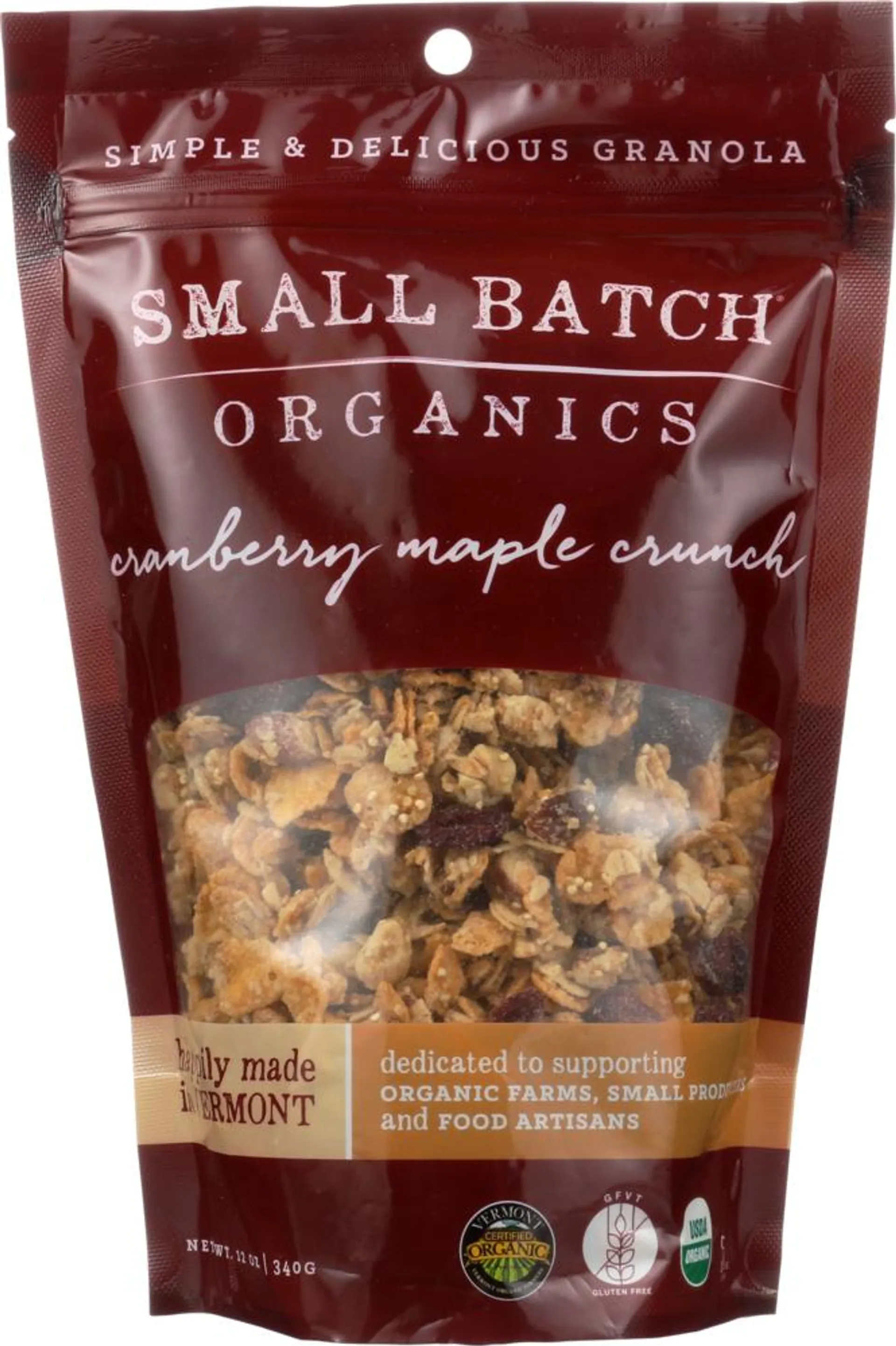 Organic Cranberry Maple Crunch Granola