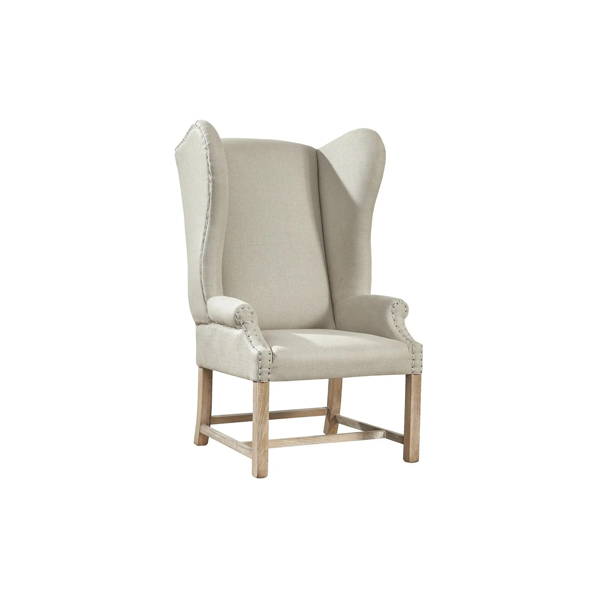 Commanders Linen Wing Chair