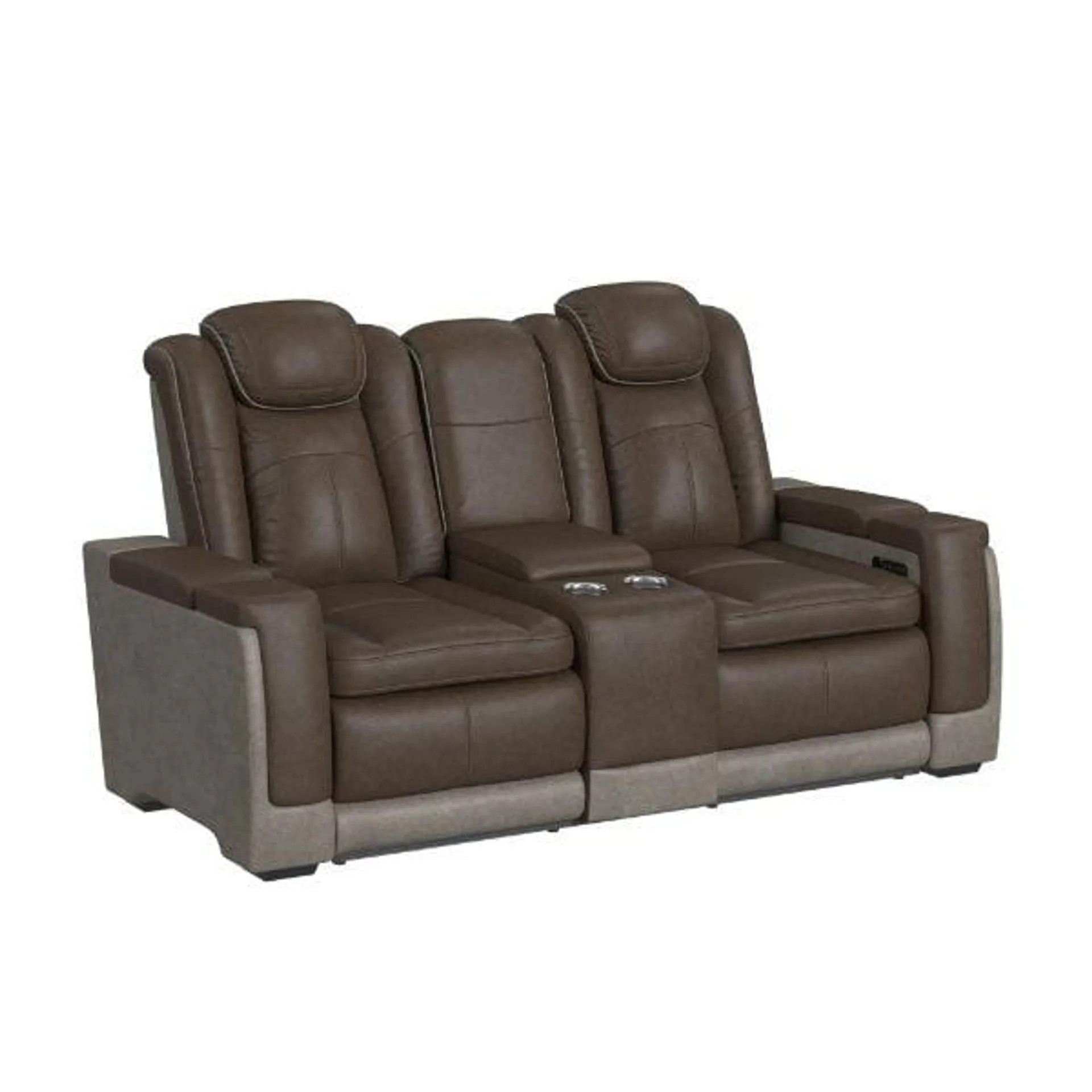 Lantana Dual Power Reclining Console Loveseat
