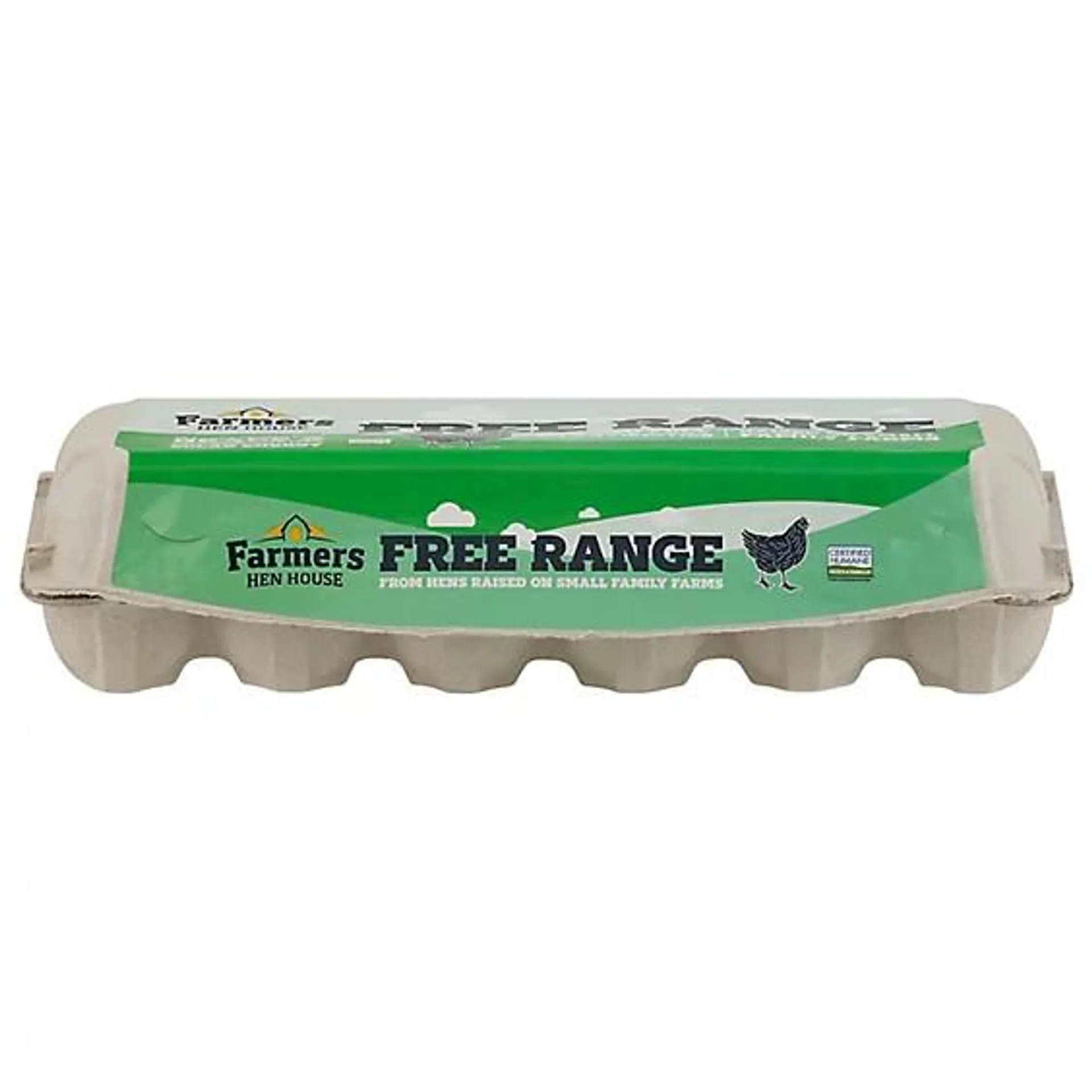 Farmers Hen House Free Range Shell Eggs Eggs Carton - 12 Count