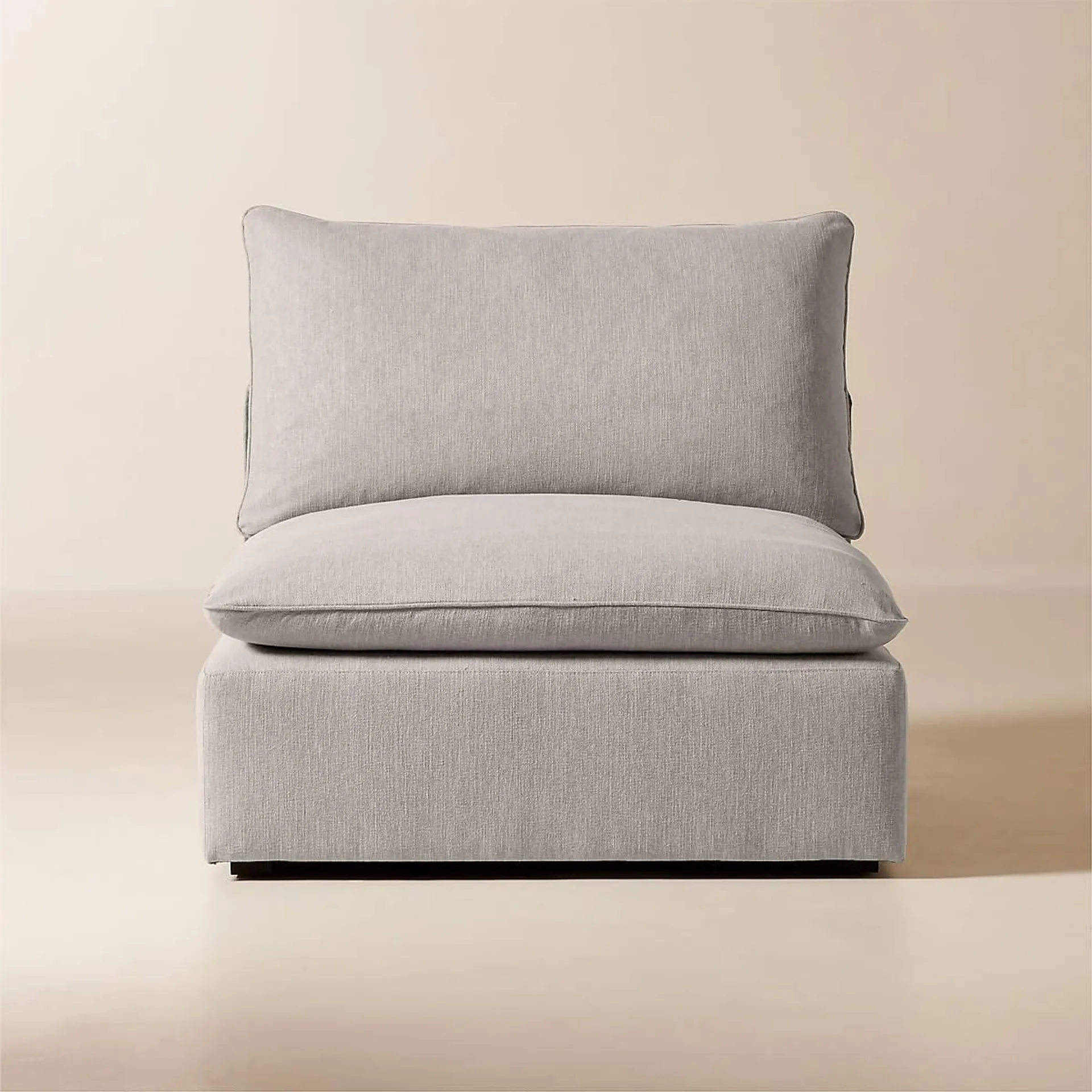 Lumis Grey Performance Fabric Armless Chair