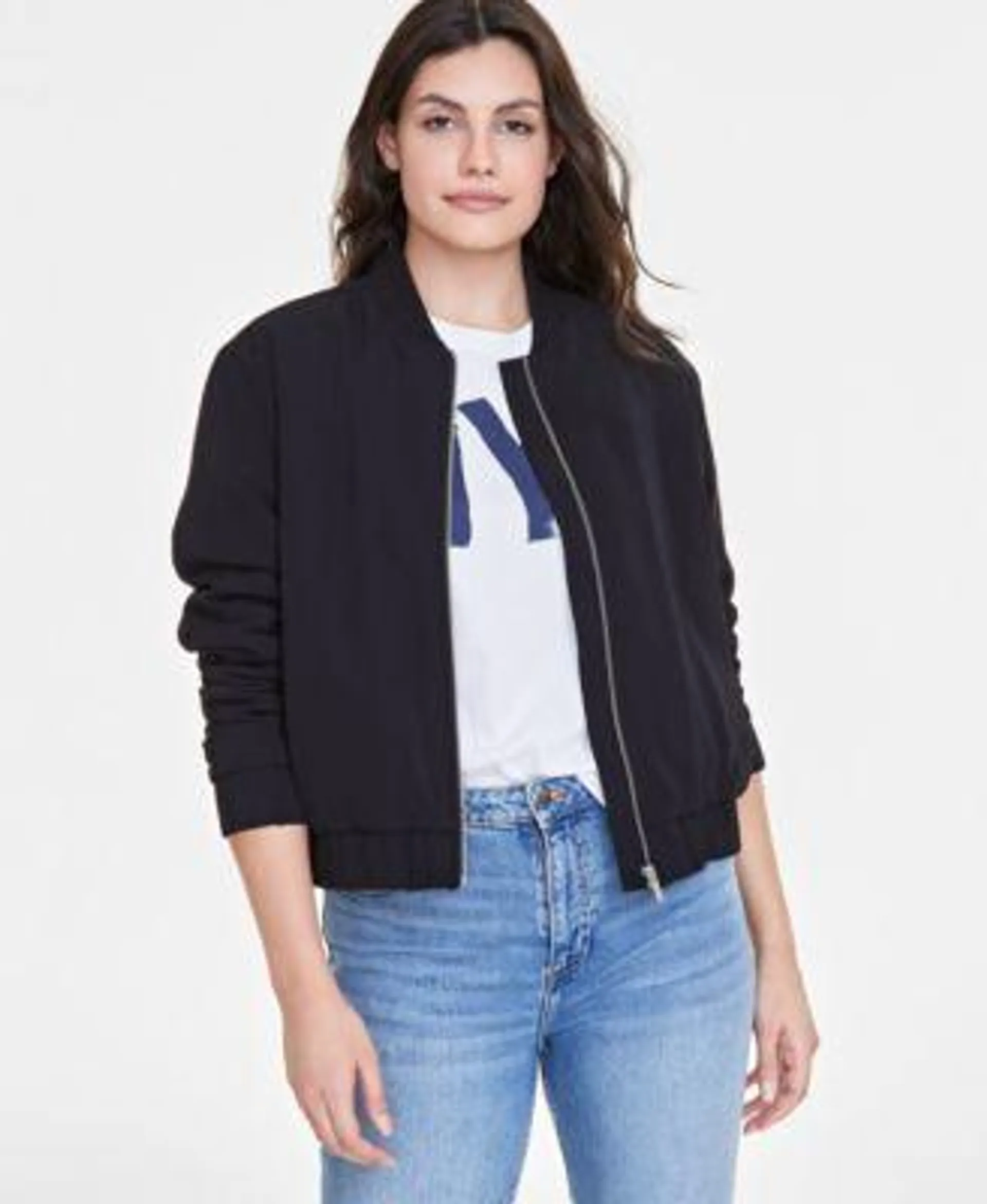 Women's Twill Bomber Jacket, Created for Macy's