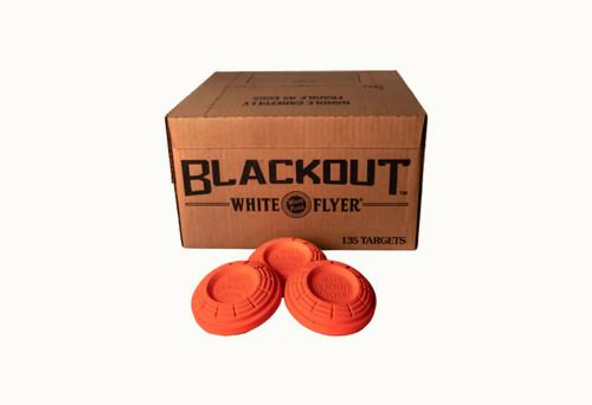 White Flyer BLACKOUT Targets � 108mm Clay Target � 135 Pack