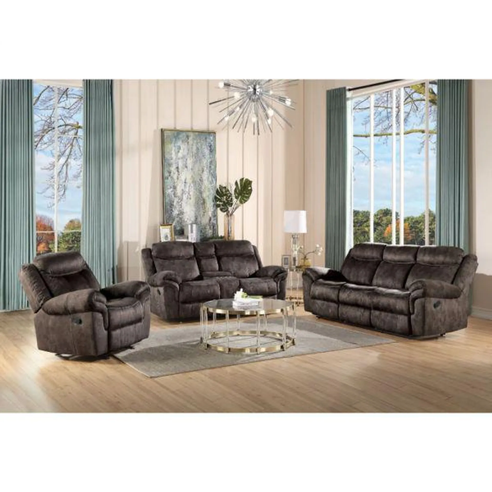 Zubaida Motion Sofa & Console W/USB