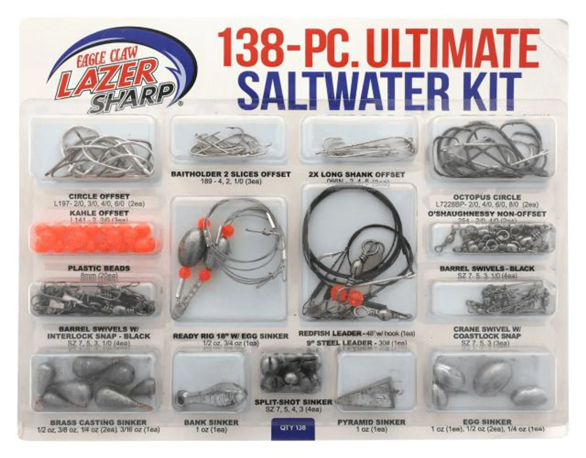 Eagle Claw Lazer Sharp 138-piece Ultimate Saltwater Kit