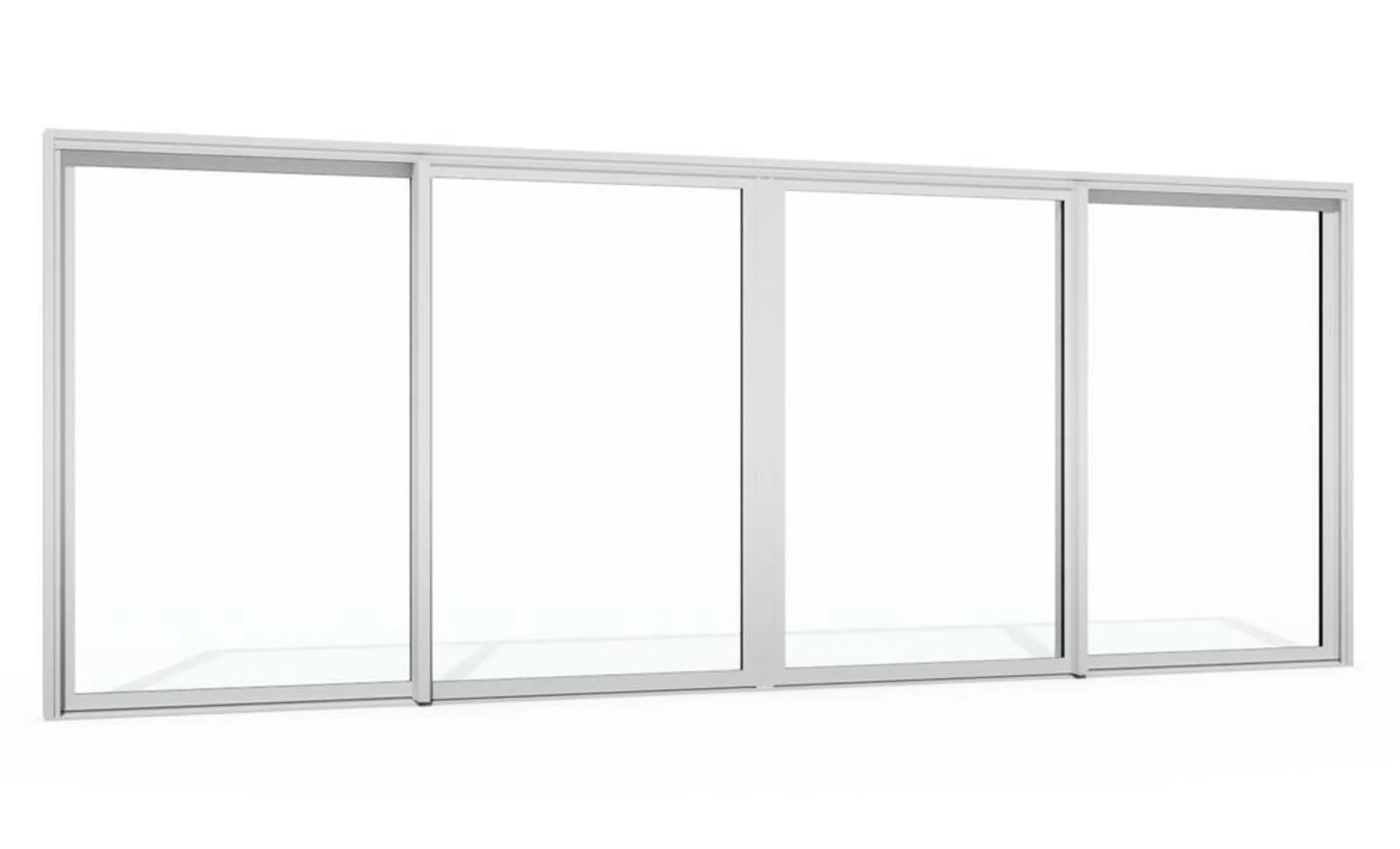 Boyd® 5001 Series 180"W x 95"H Brushed Aluminum OXXO Architectural-Grade Patio Door with Screen