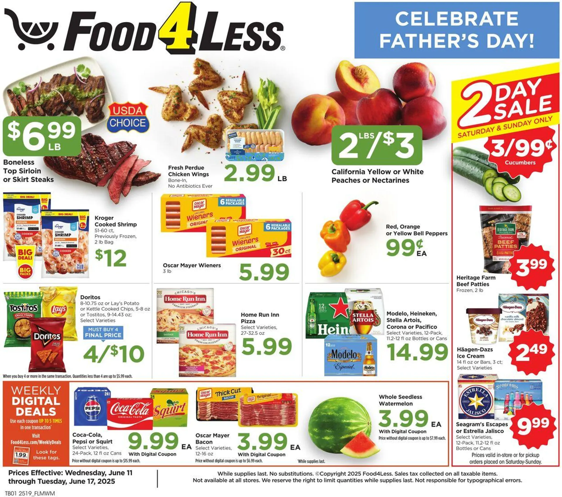 Weekly ad Food 4 Less from June 11 to June 17 2025 - Page 1