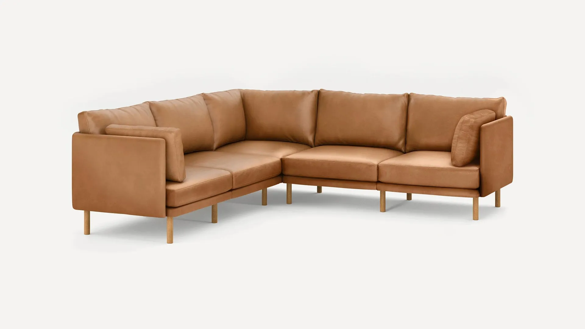 Field Leather 5-Piece Sectional