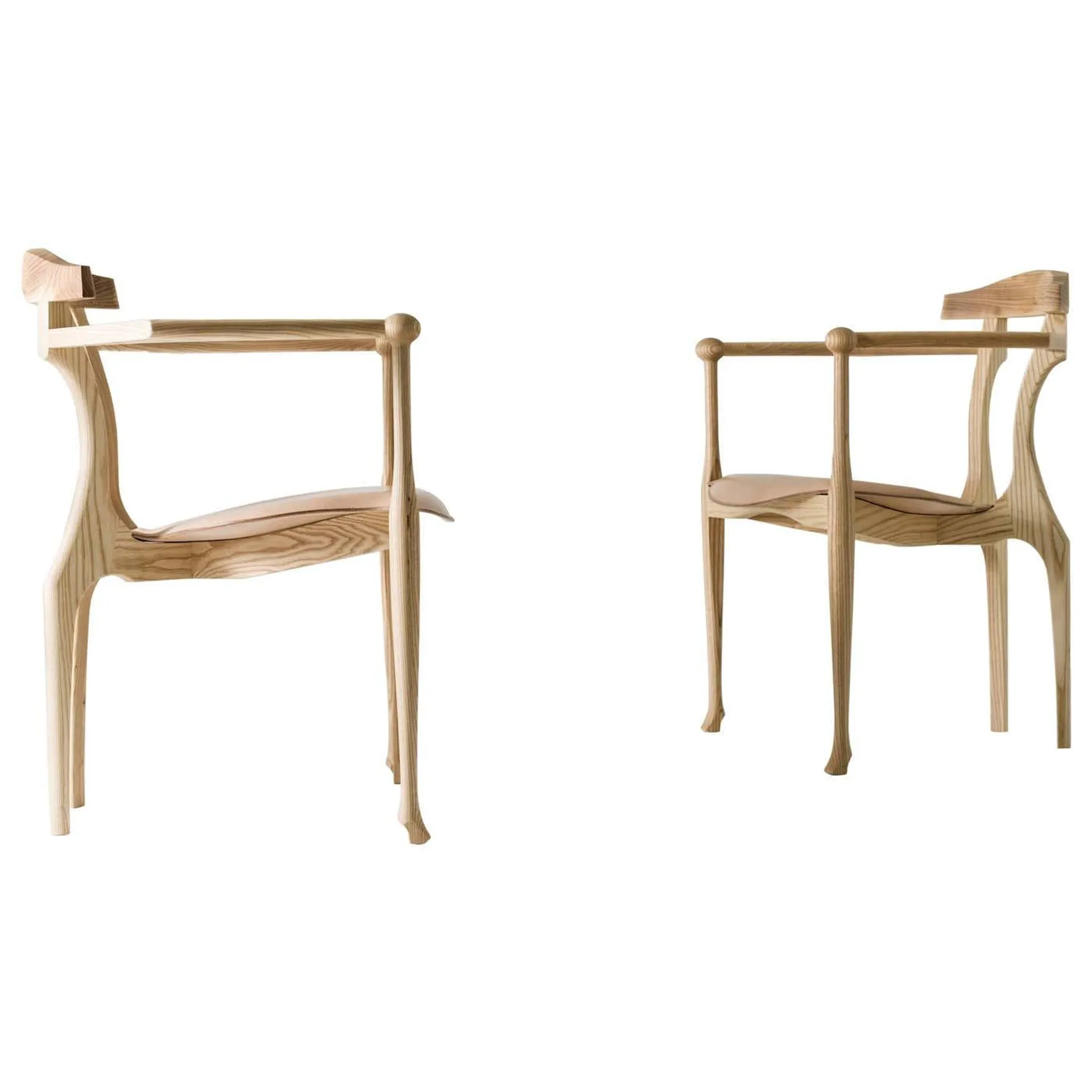 Gaulino Easy Chair by Oscar Tusquets natural ash wood occasional chair, Spain