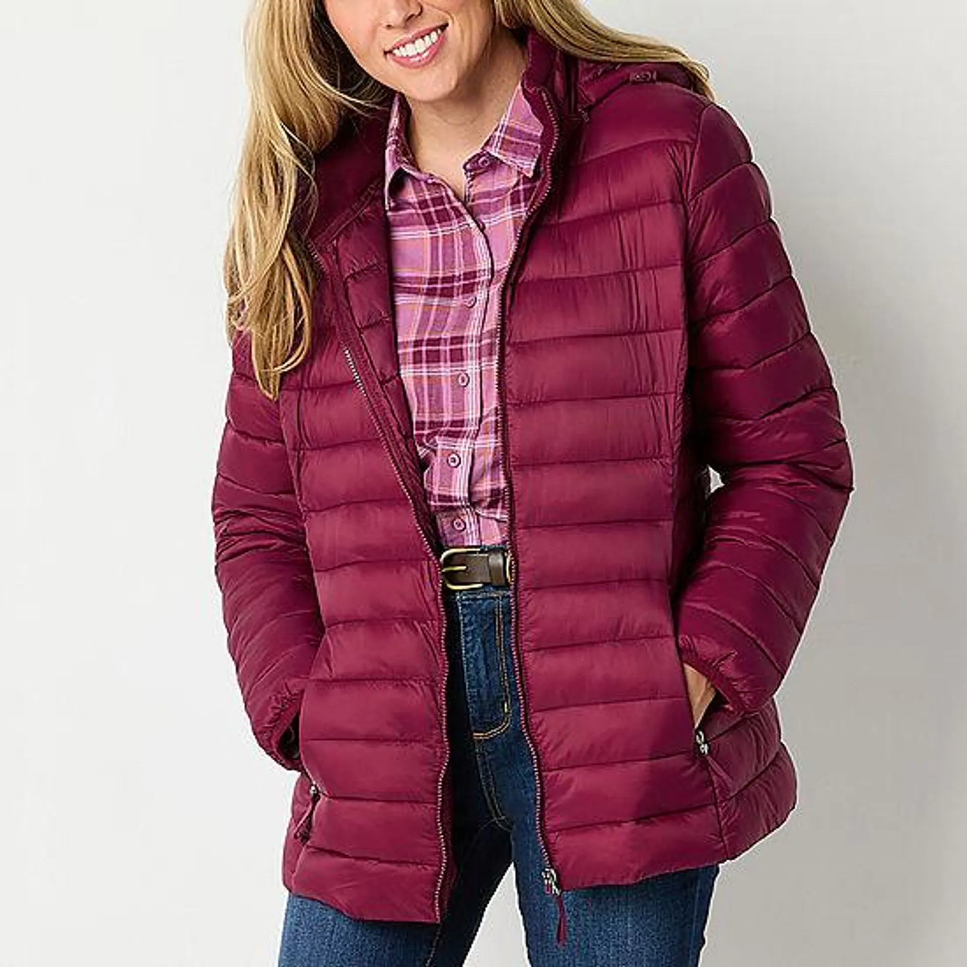 St. John's Bay Womens Midweight Puffer Jacket