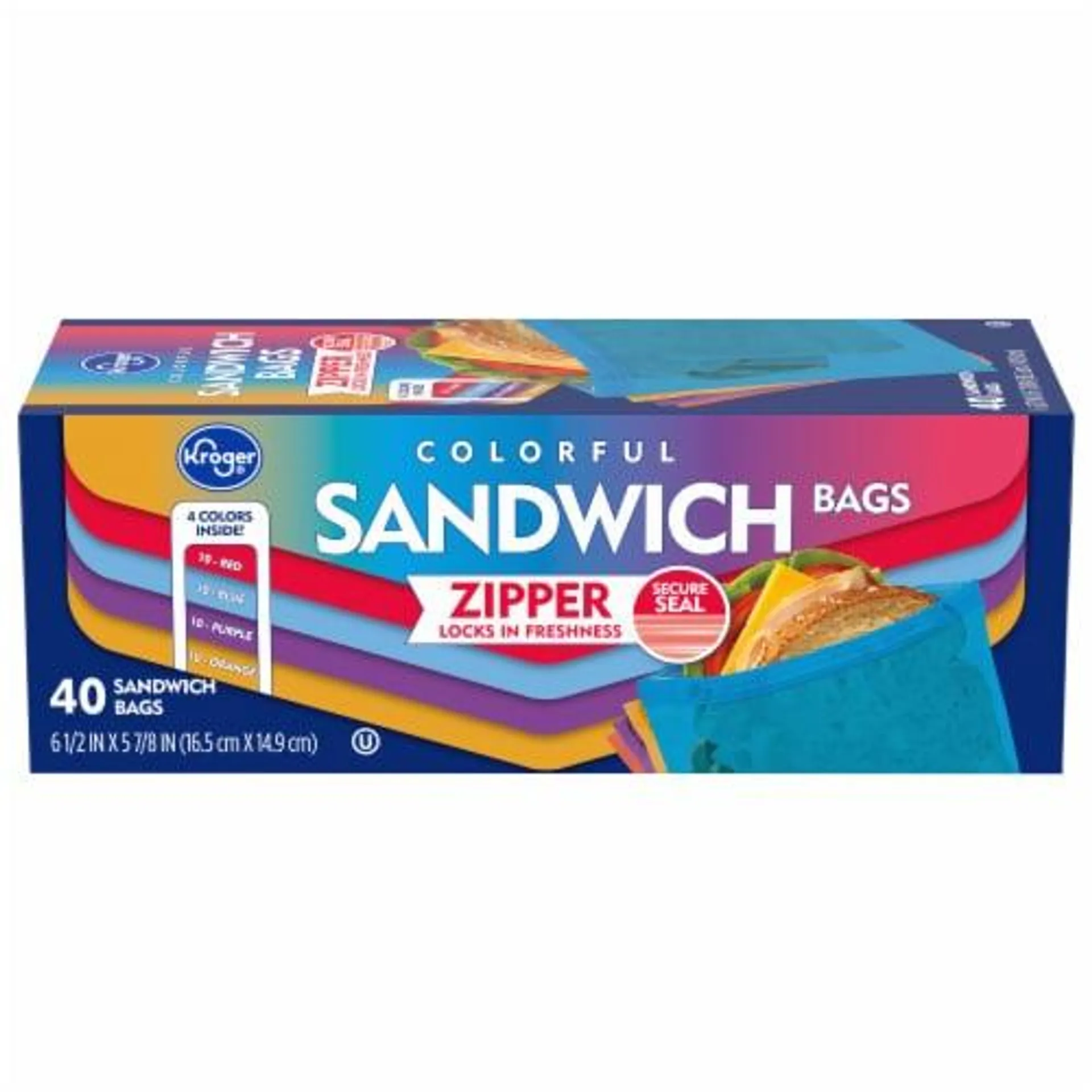 Kroger® Colorful Sandwich Bags