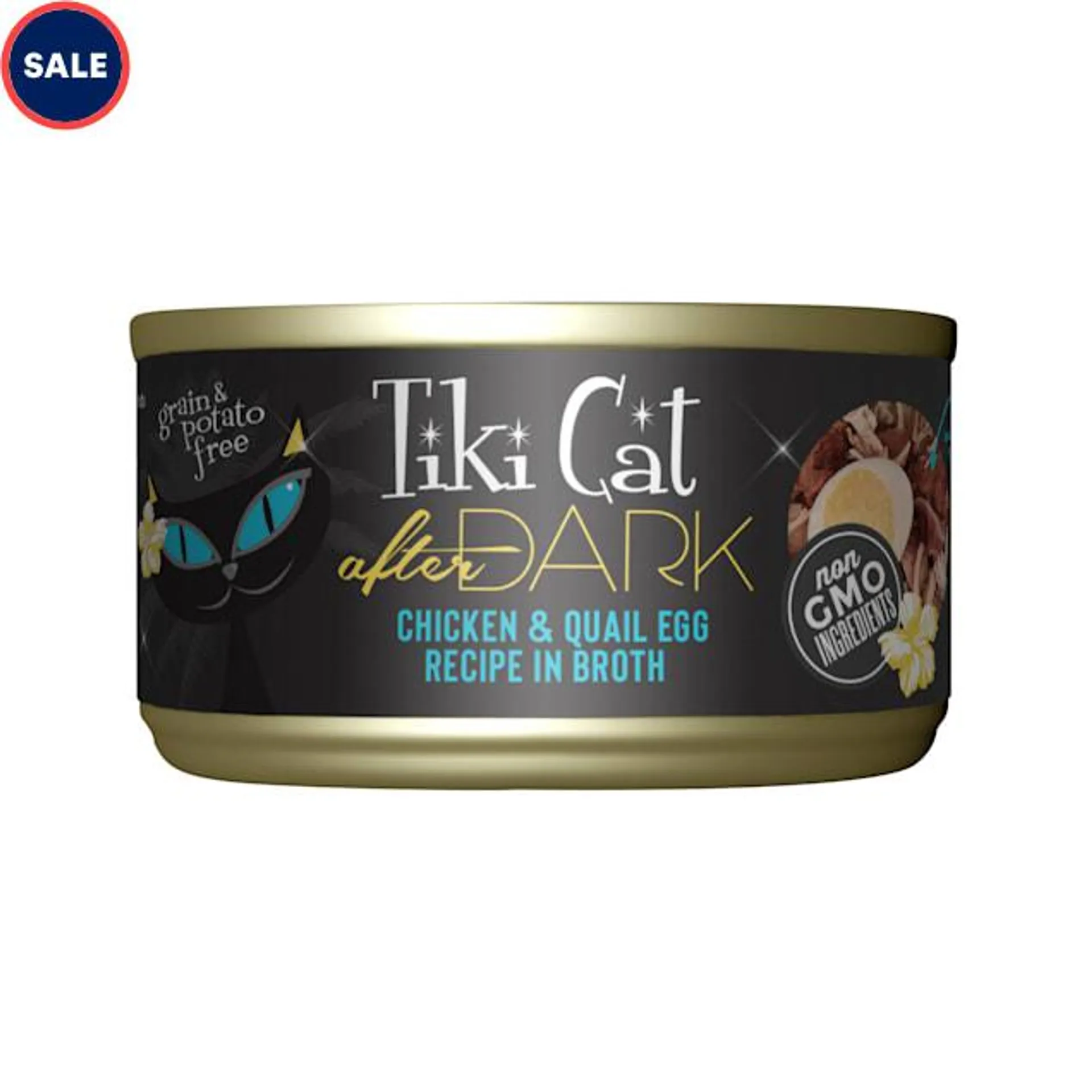 Tiki Cat After Dark Chicken & Quail Wet Cat Food, 2.8 oz., Case of 12