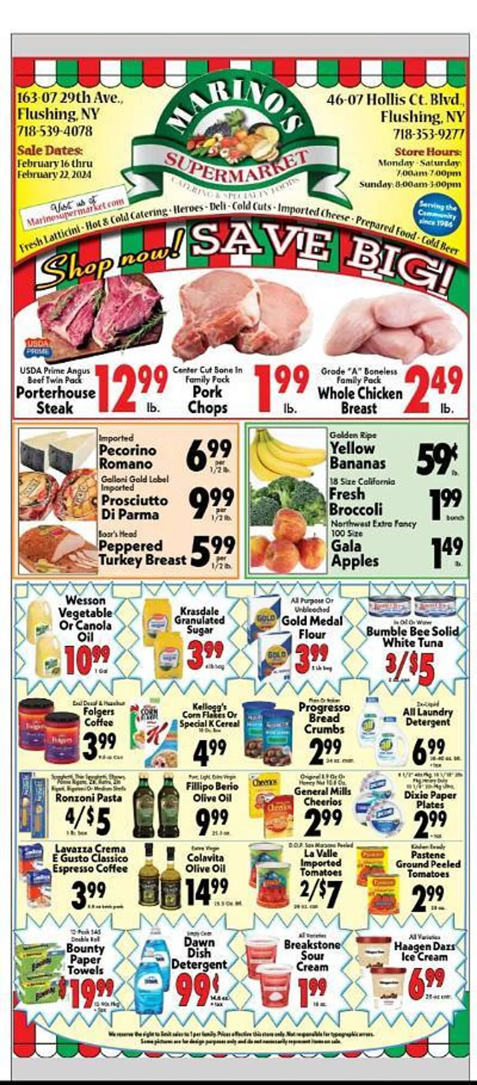Weekly ad Marino's Supermarket Weekly Ad from February 16 to February 22 2024 - Page 