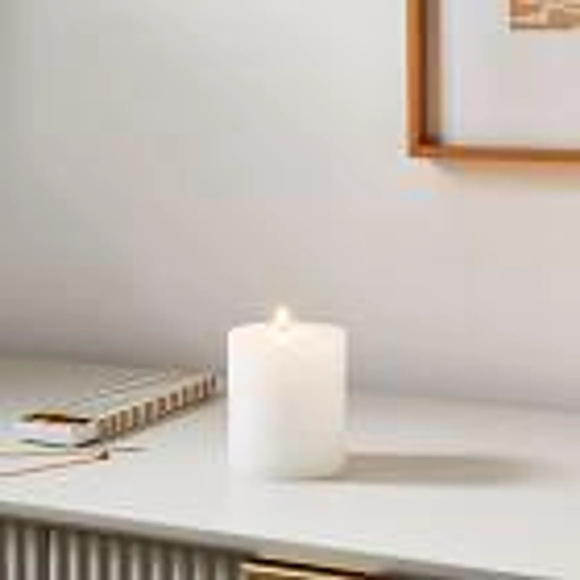 Unscented Wax Pillar Candle