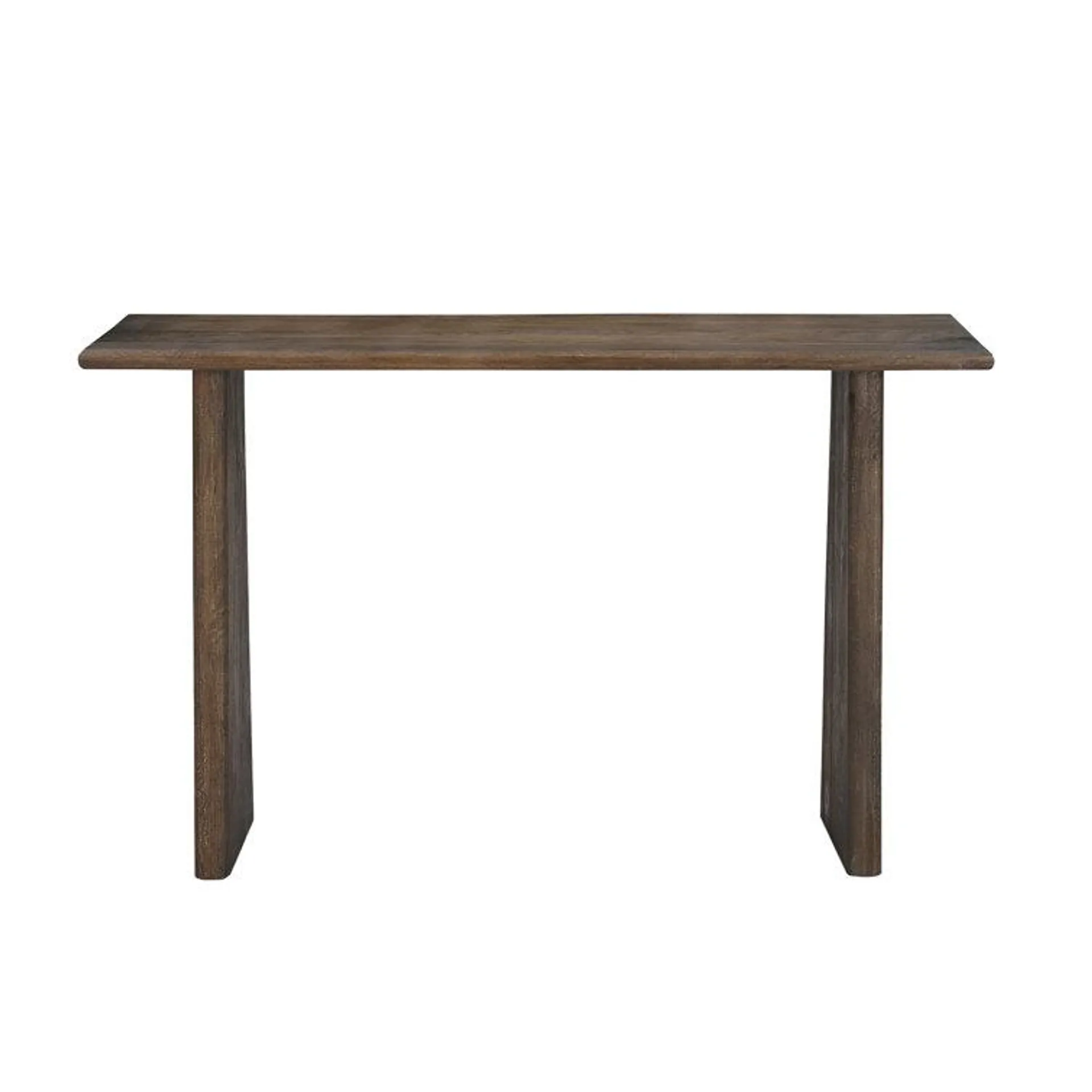Trapezium Plank Wood Console Table