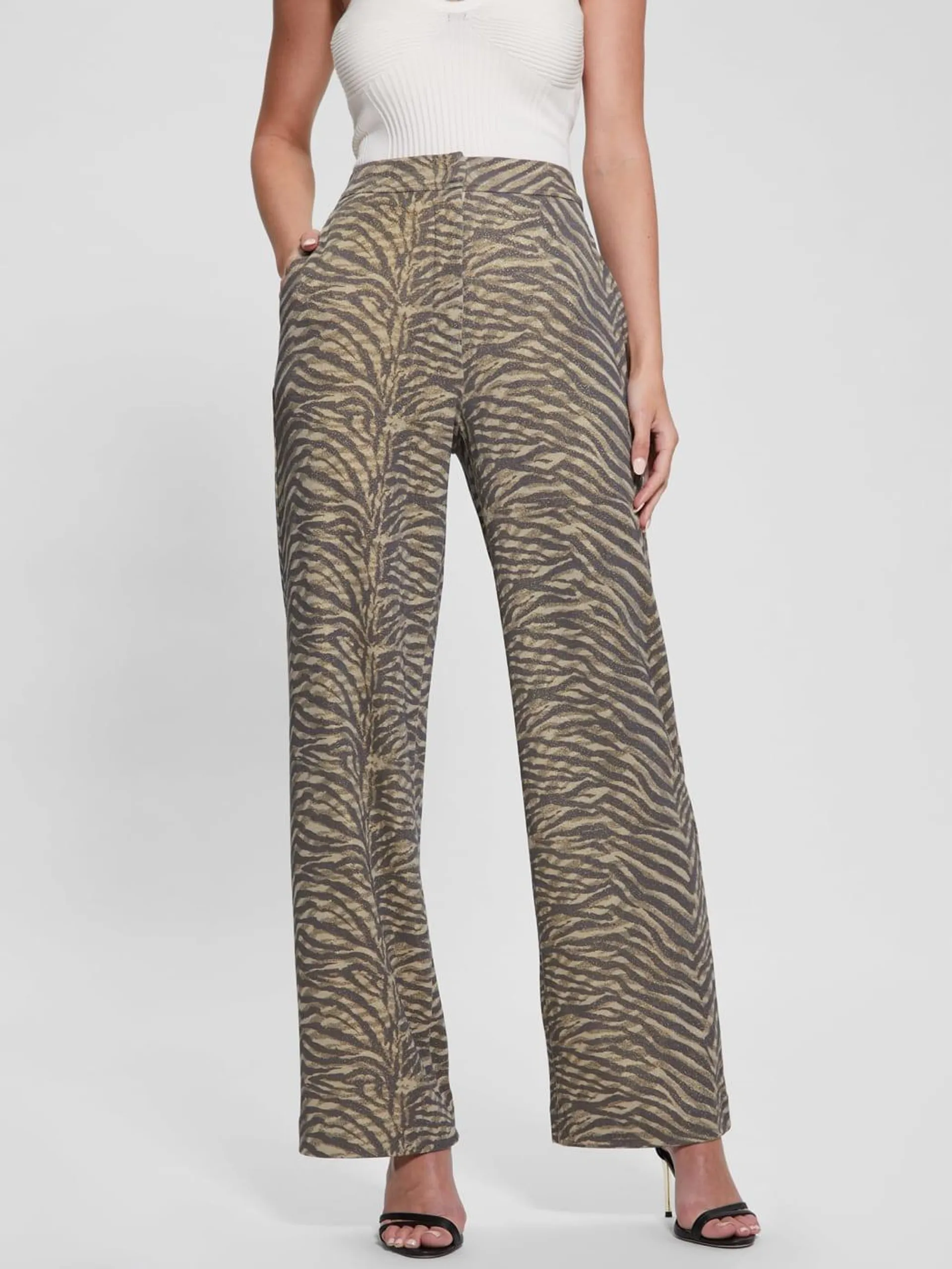 Eliane Printed Wide-Leg Pants